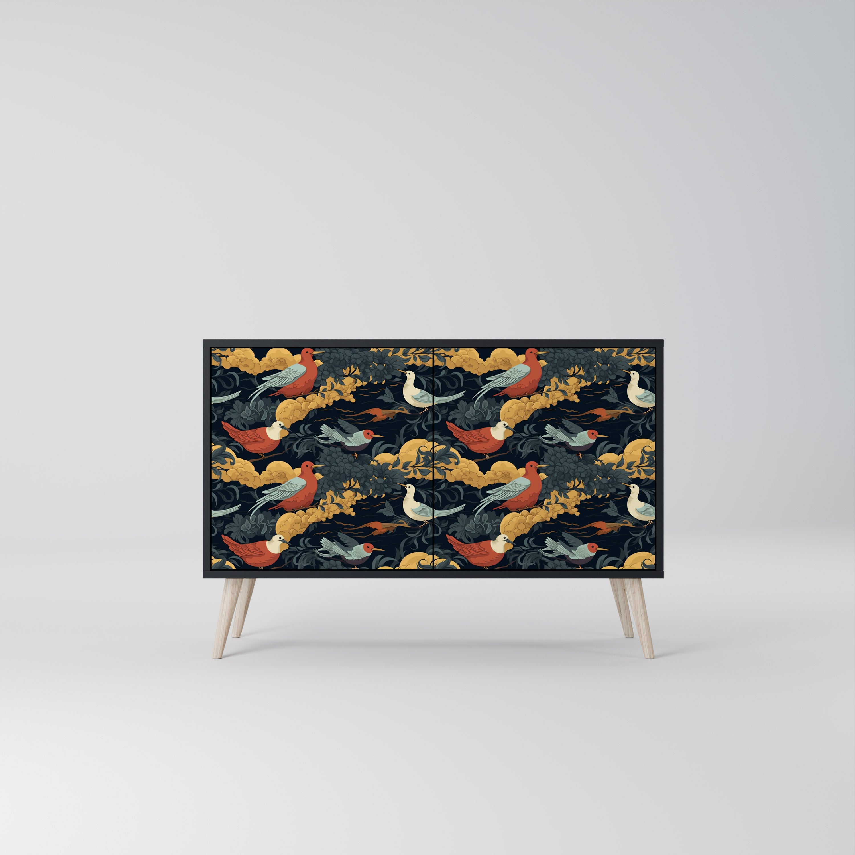 FOWLY DAZE 2-Door Sideboard in Black Finish