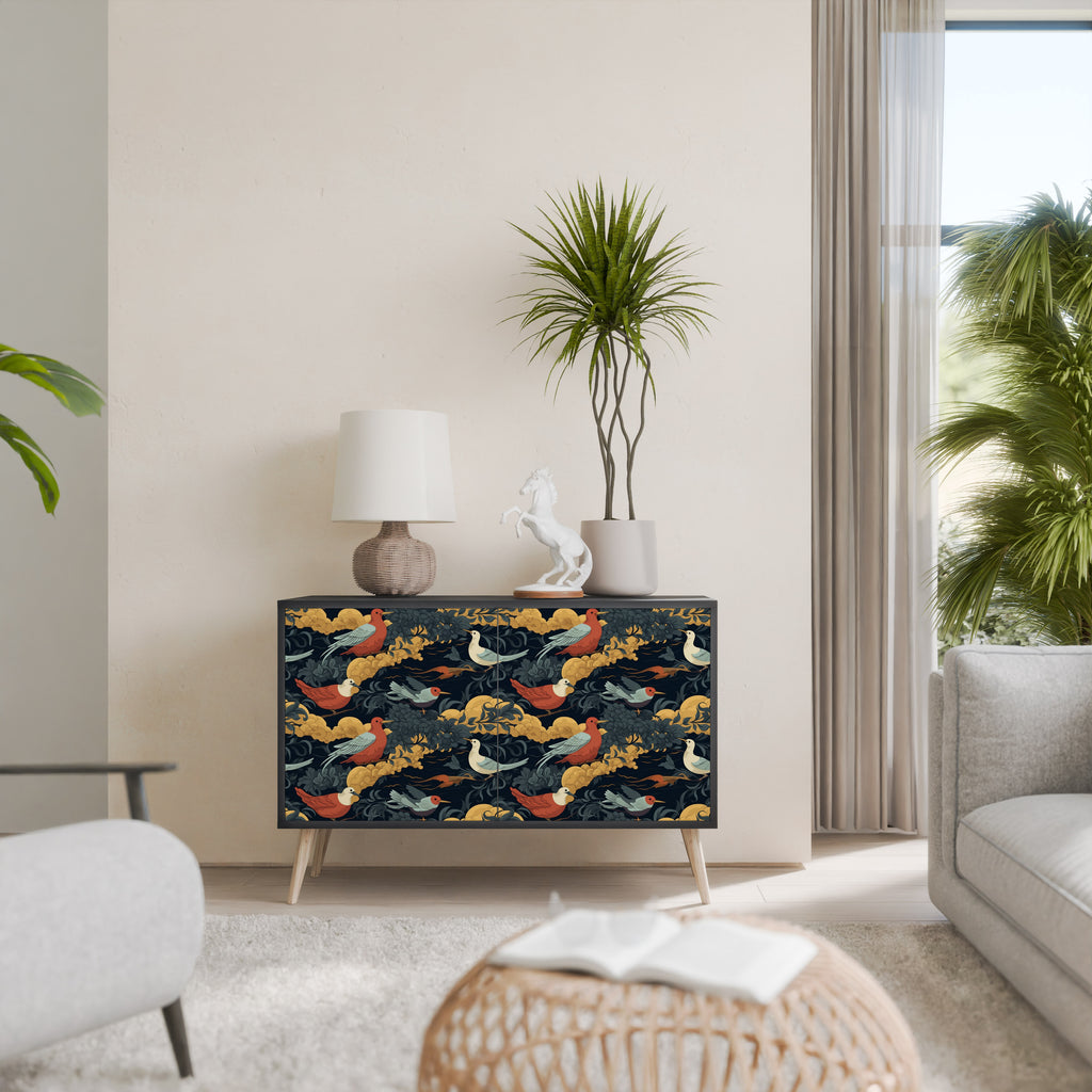 FOWLY DAZE 2-Door Sideboard in Black Finish