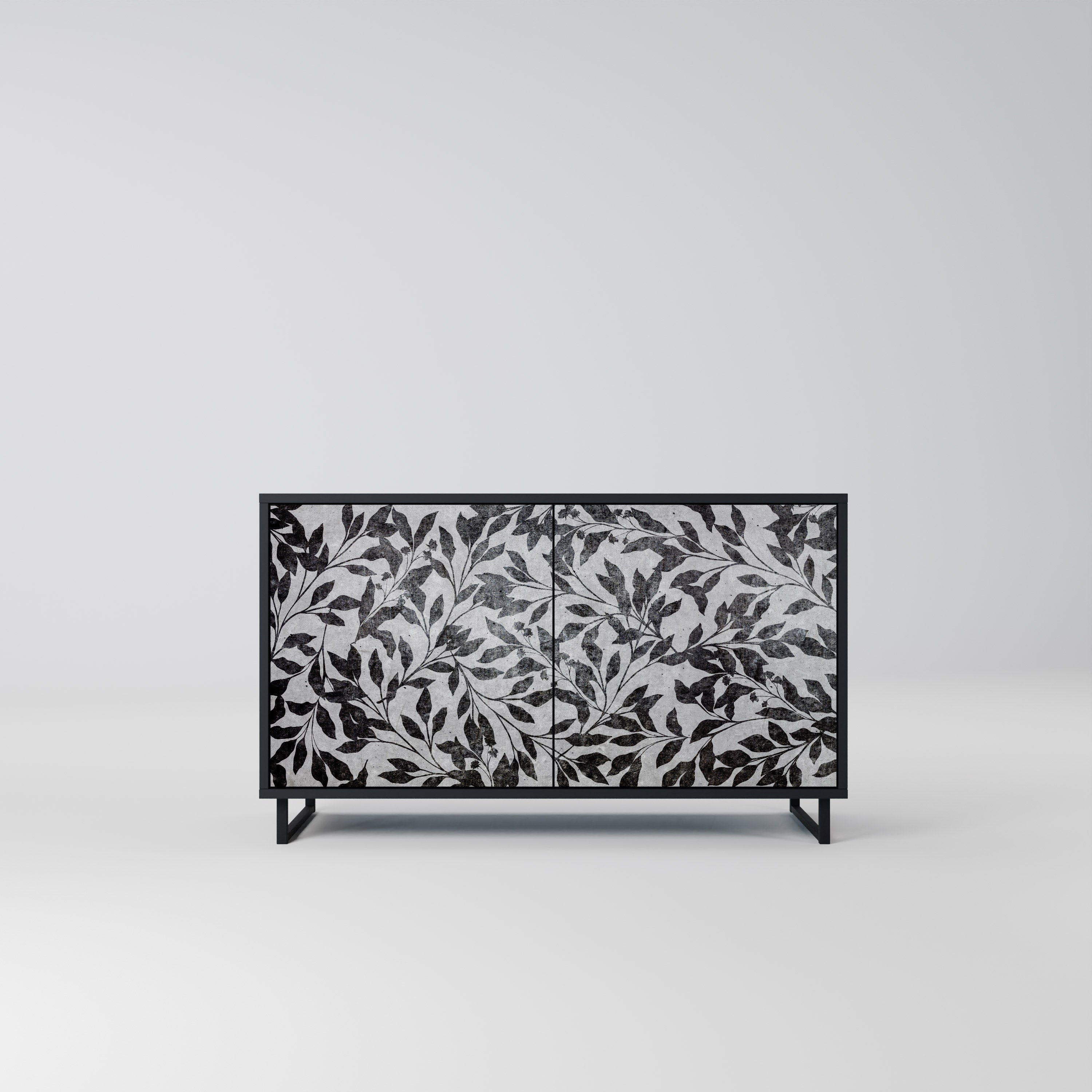 CHARCOAL SPROUT 2-Door Sideboard in Black Finish