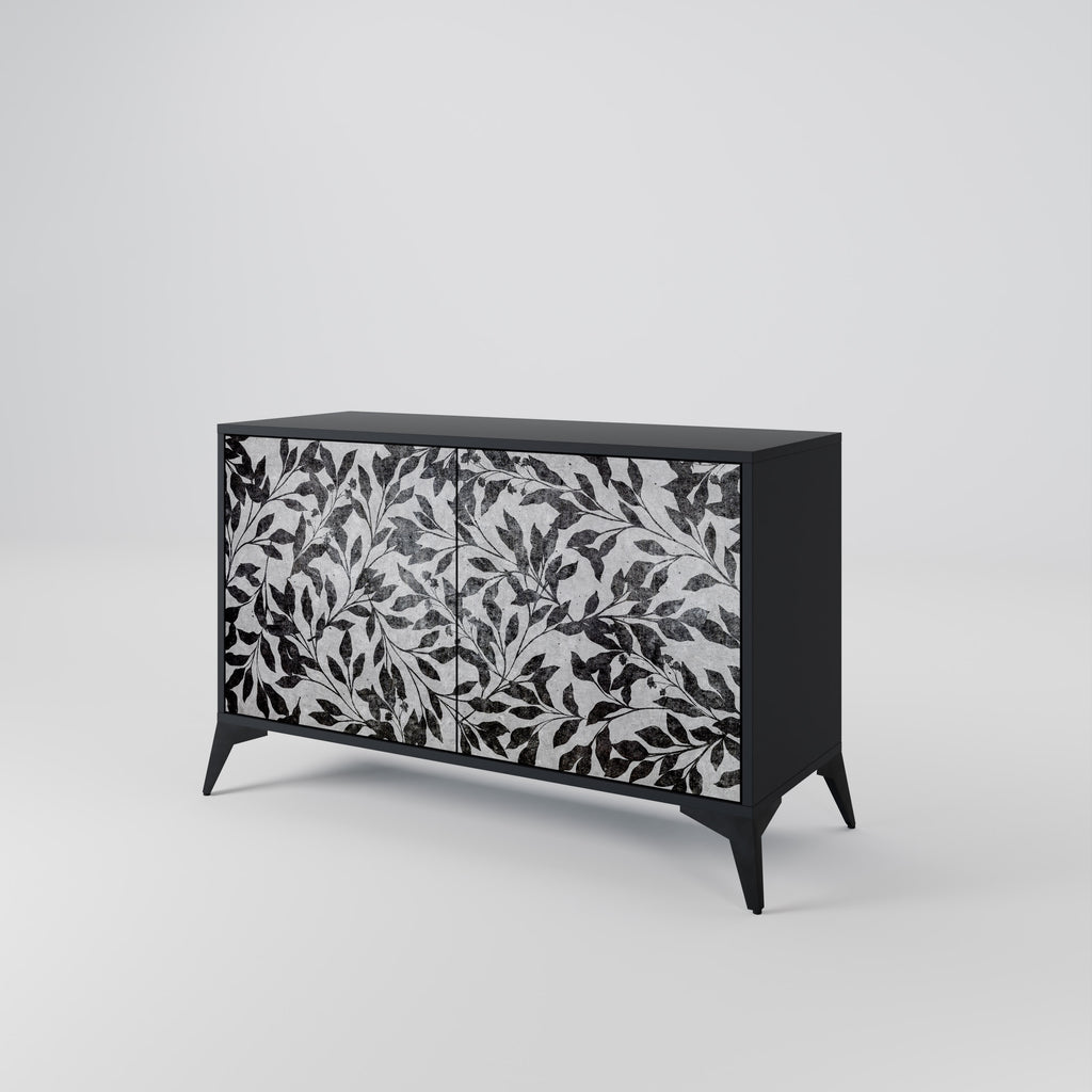 CHARCOAL SPROUT 2-Door Sideboard in Black Finish