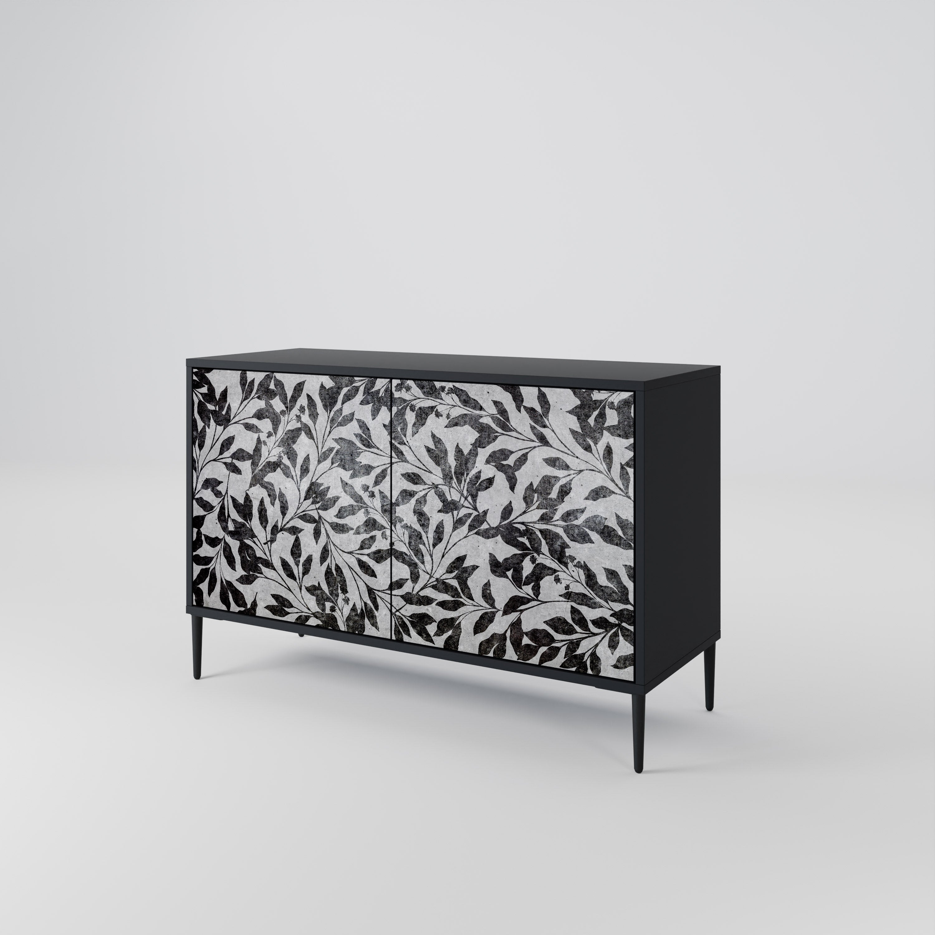CHARCOAL SPROUT 2-Door Sideboard in Black Finish