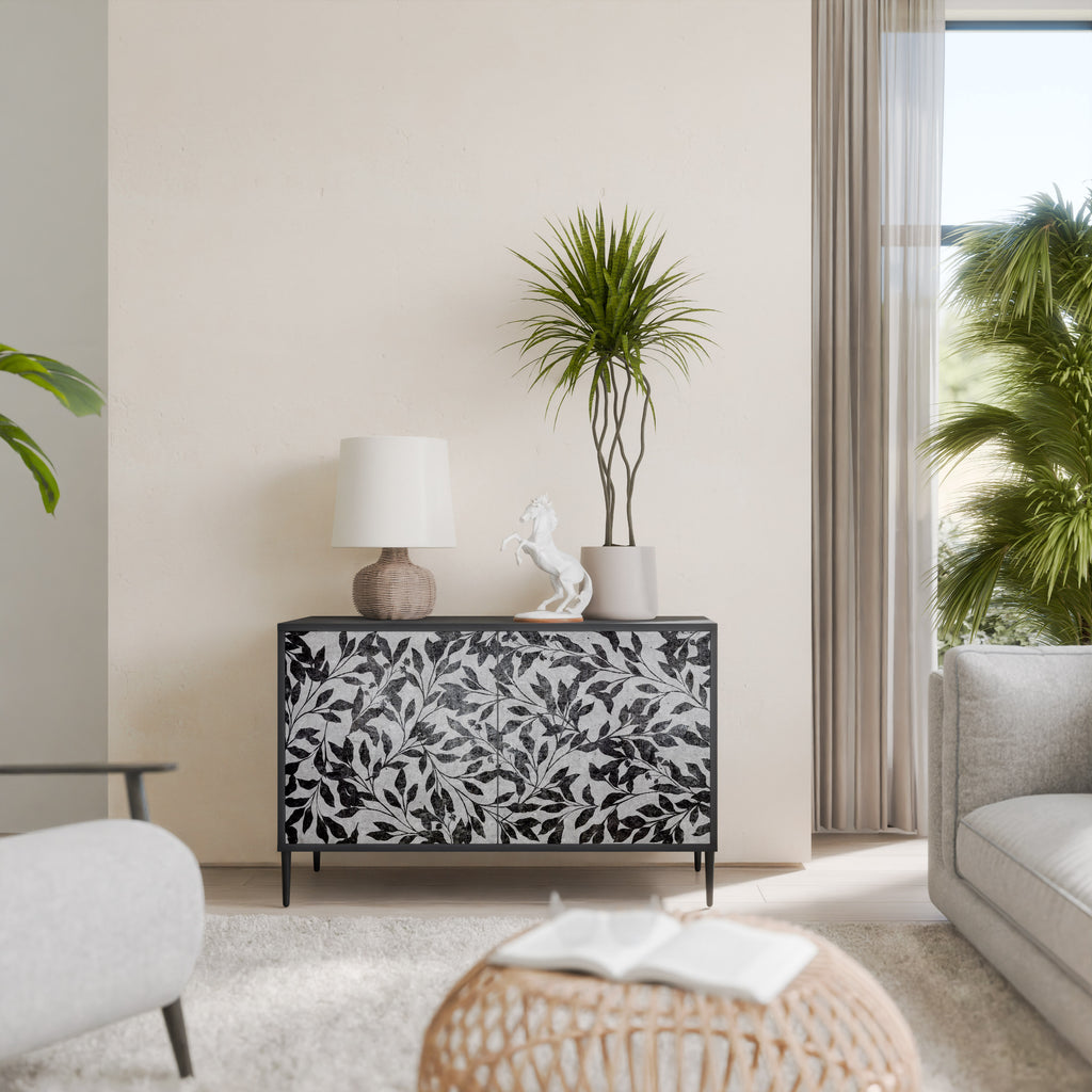 CHARCOAL SPROUT 2-Door Sideboard in Black Finish