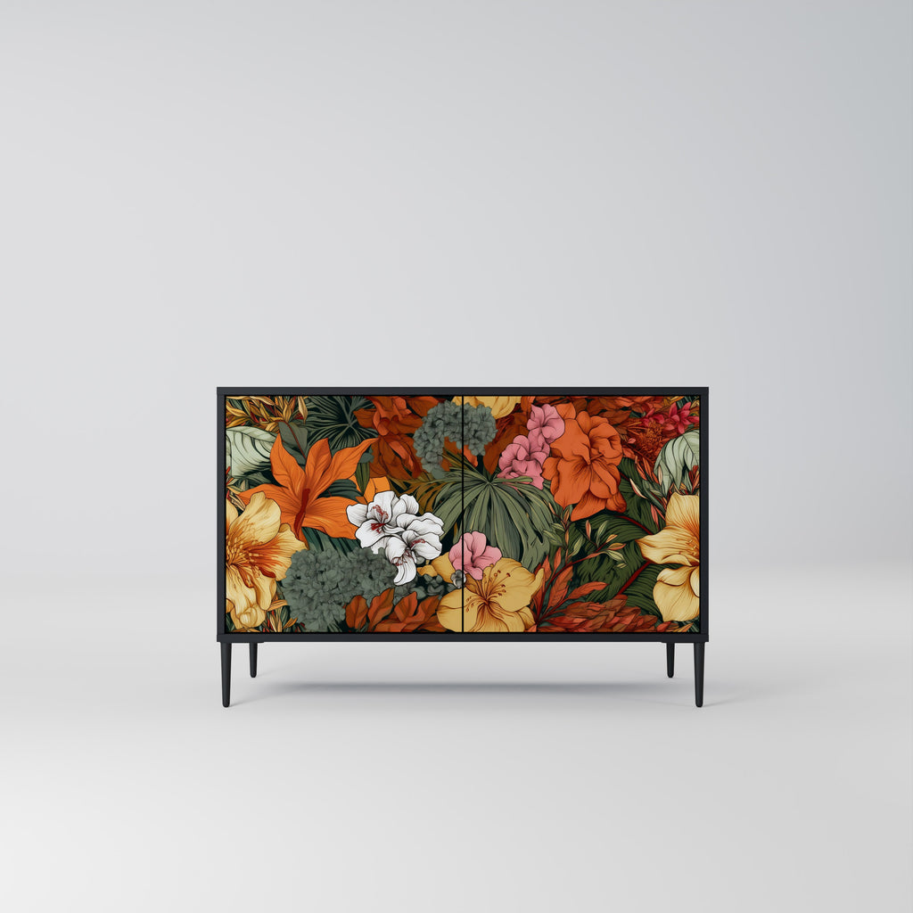 RADIANT FLORA 2-Door Sideboard in Black Finish