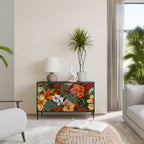 RADIANT FLORA 2-Door Sideboard in Black Finish