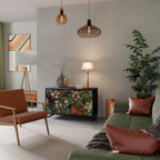 BOTANICAL EMERGENCE 2-Door Sideboard in Black Finish