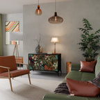 BOTANICAL EMERGENCE 2-Door Sideboard in Black Finish