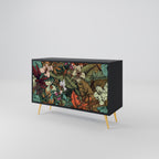 BOTANICAL EMERGENCE 2-Door Sideboard in Black Finish