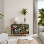 BOTANICAL EMERGENCE 2-Door Sideboard in Black Finish