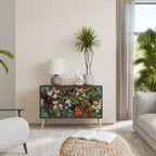 BOTANICAL EMERGENCE 2-Door Sideboard in Black Finish