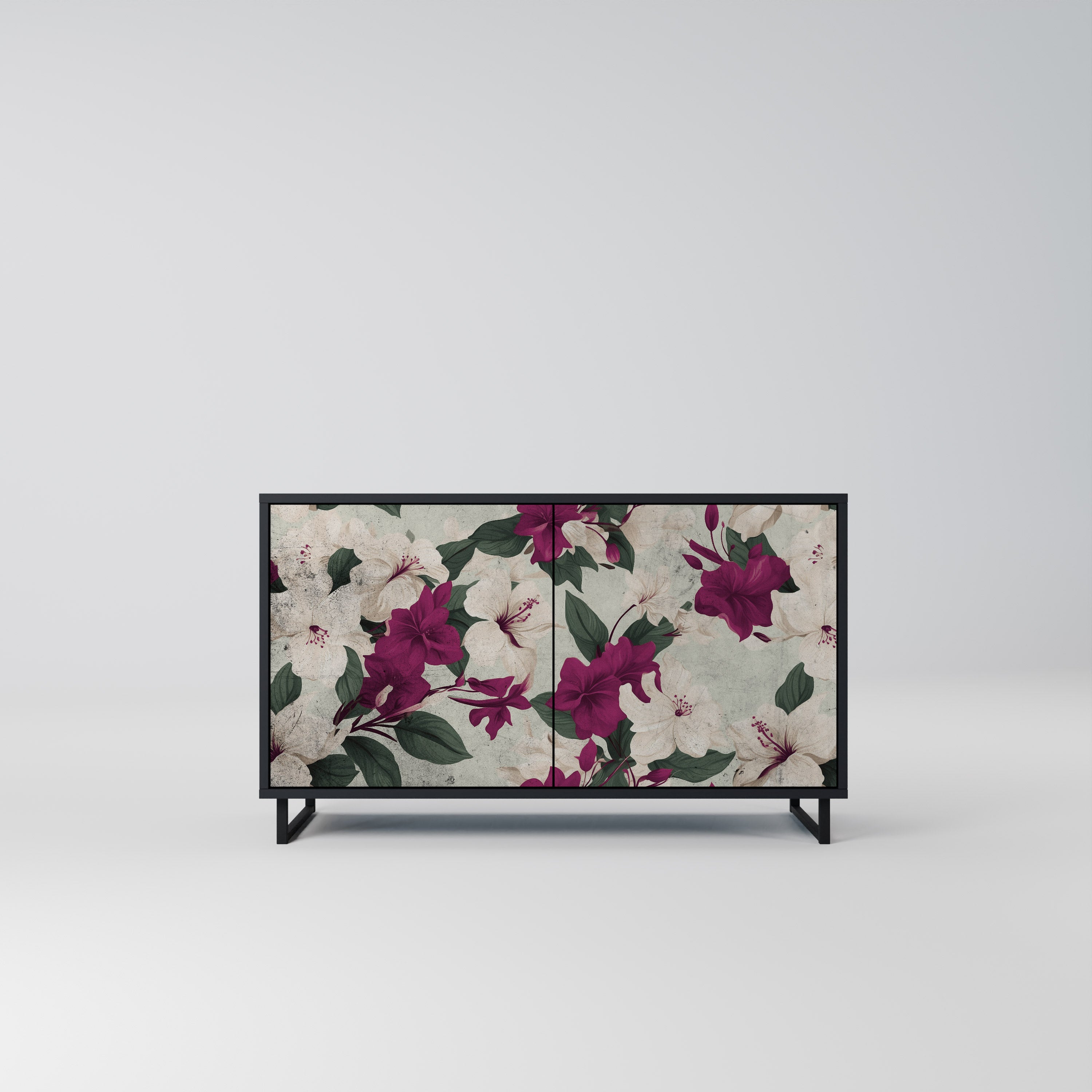 FLOWERET DREAM 2-Door Sideboard in Black Finish