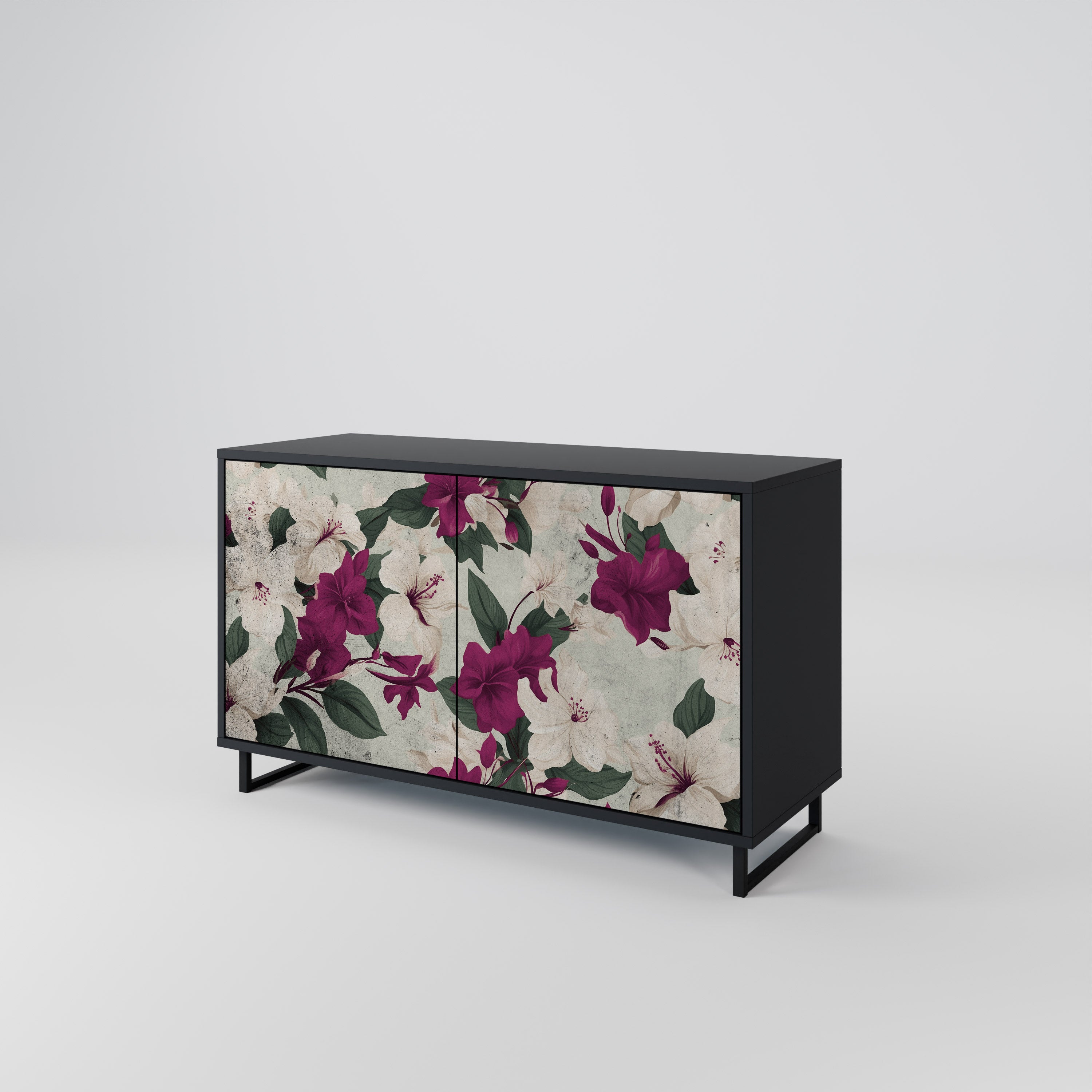 FLOWERET DREAM 2-Door Sideboard in Black Finish
