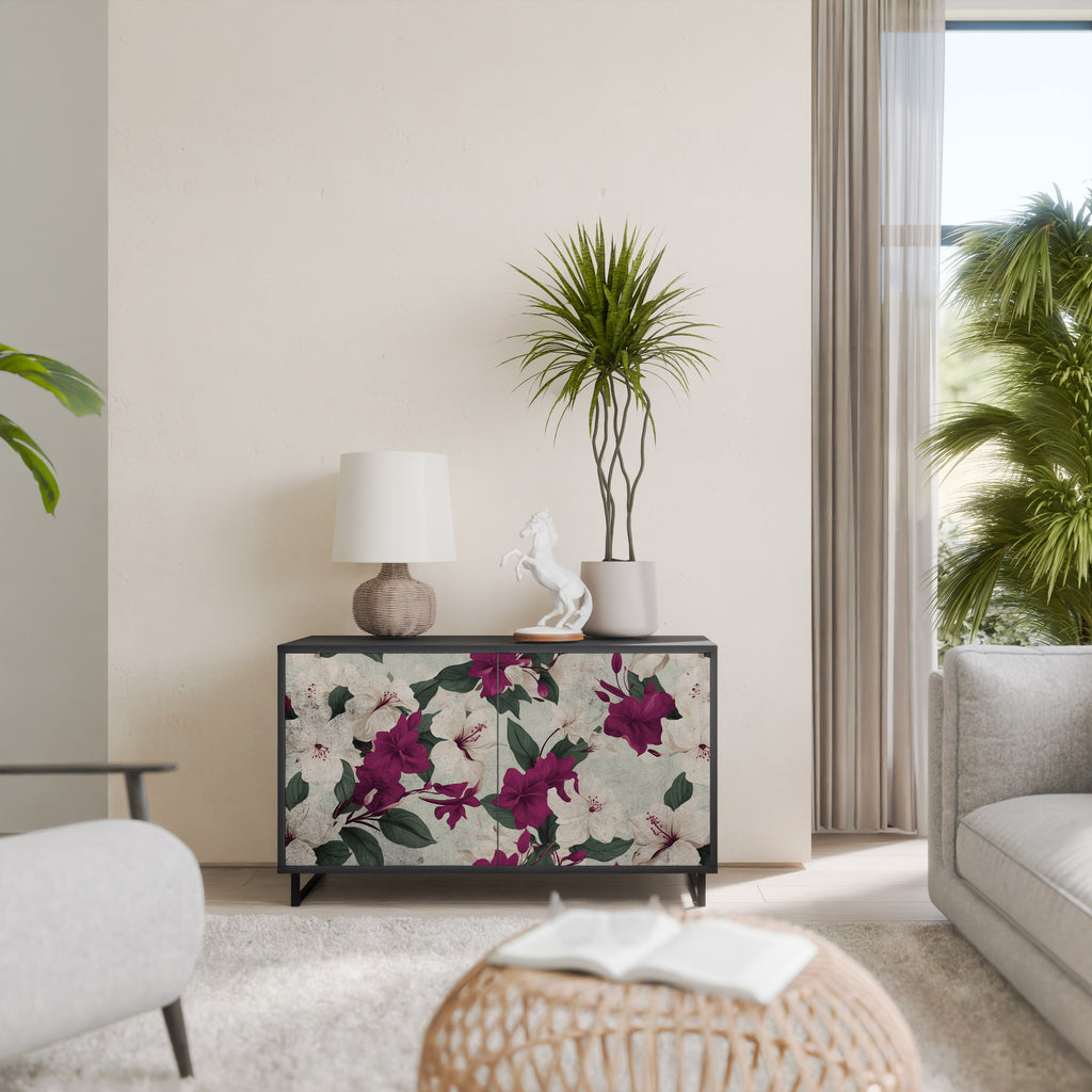 FLOWERET DREAM 2-Door Sideboard in Black Finish