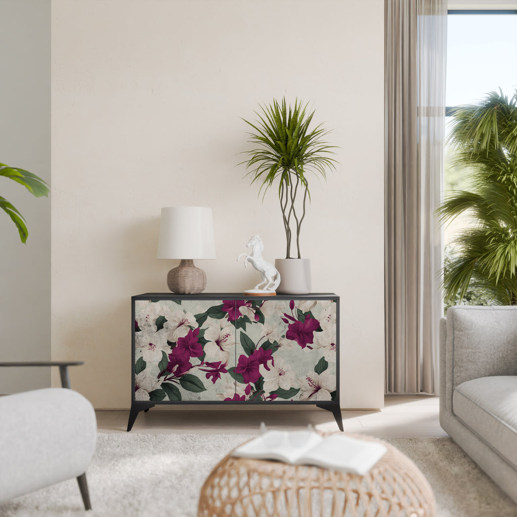 FLOWERET DREAM 2-Door Sideboard in Black Finish