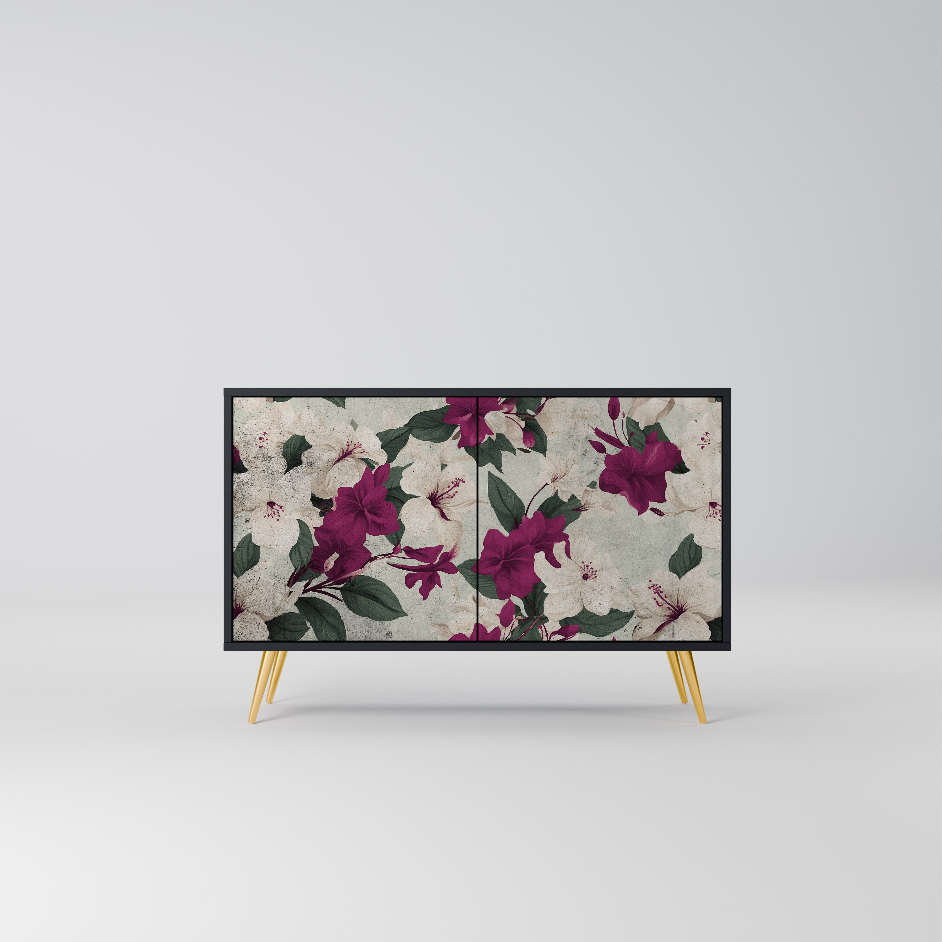 FLOWERET DREAM 2-Door Sideboard in Black Finish