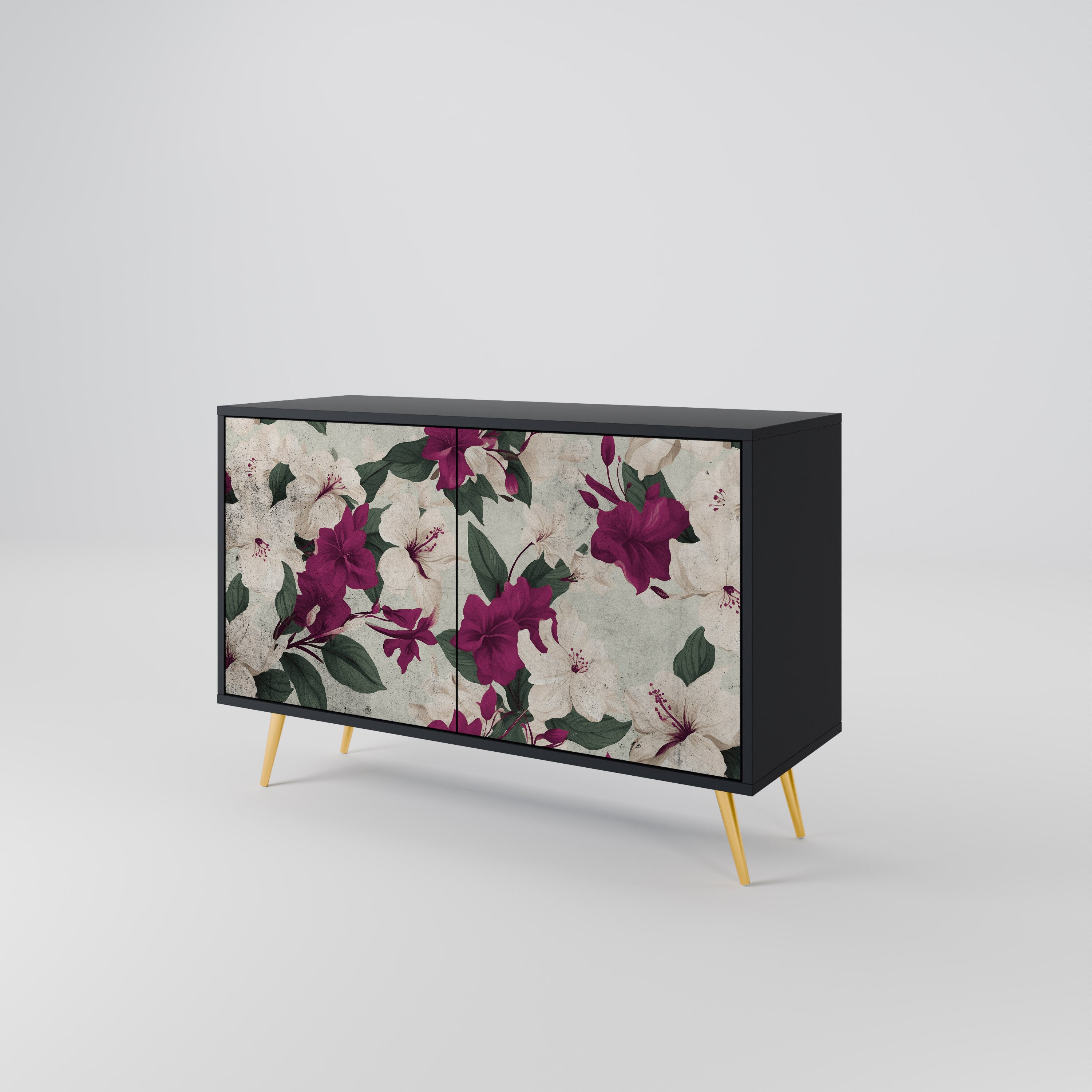 FLOWERET DREAM 2-Door Sideboard in Black Finish