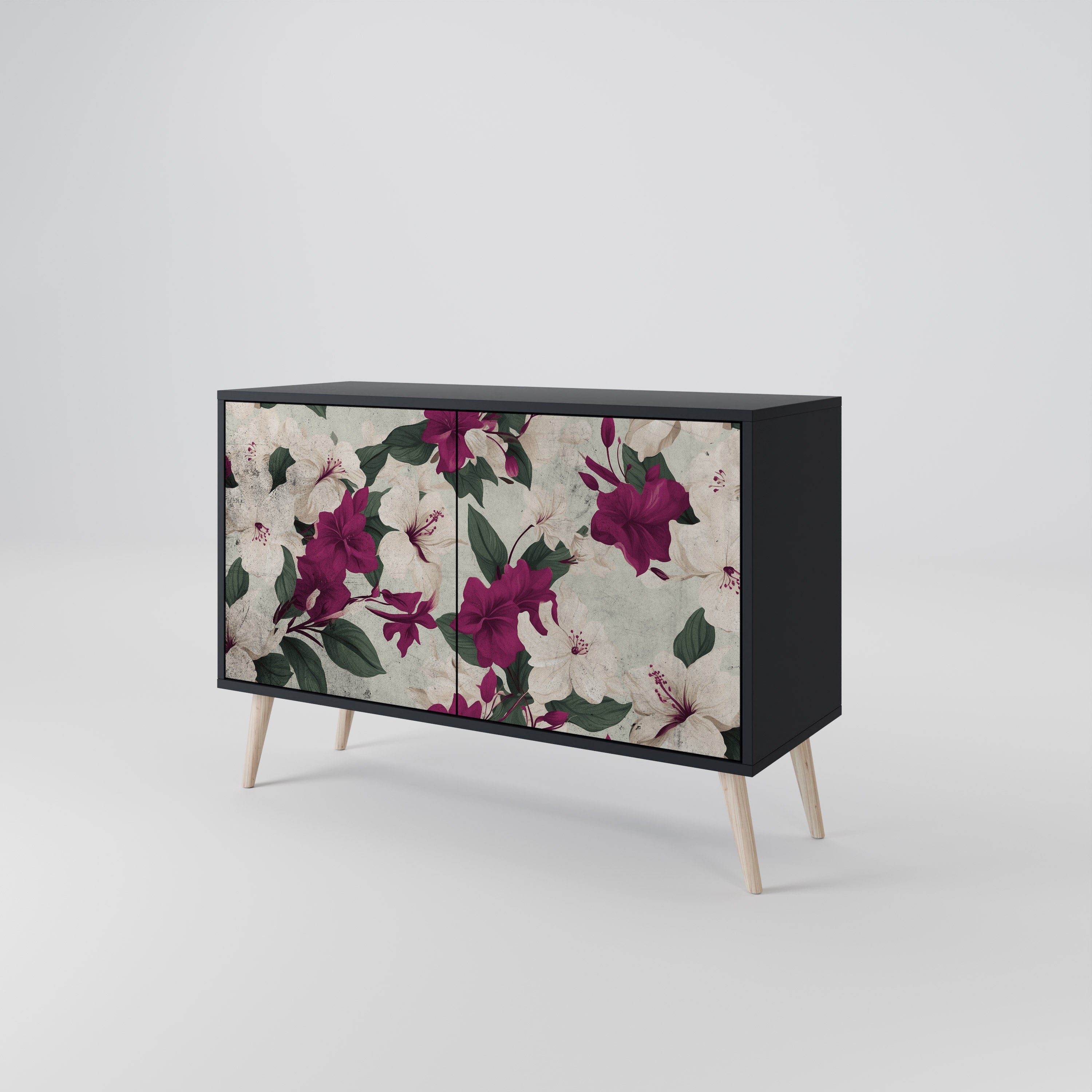 FLOWERET DREAM 2-Door Sideboard in Black Finish