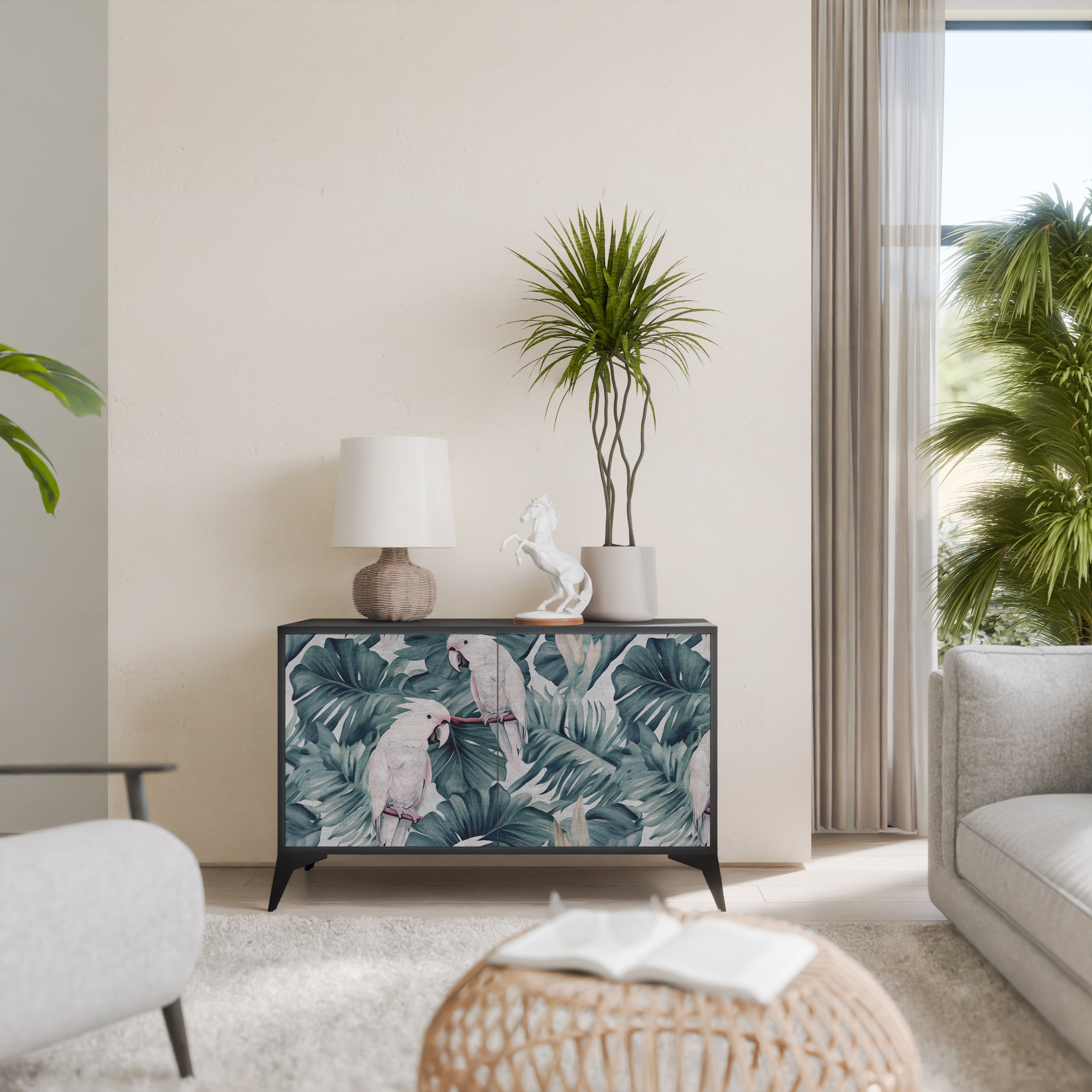 POPINJAY LOOK 2-Door Sideboard in Black Finish