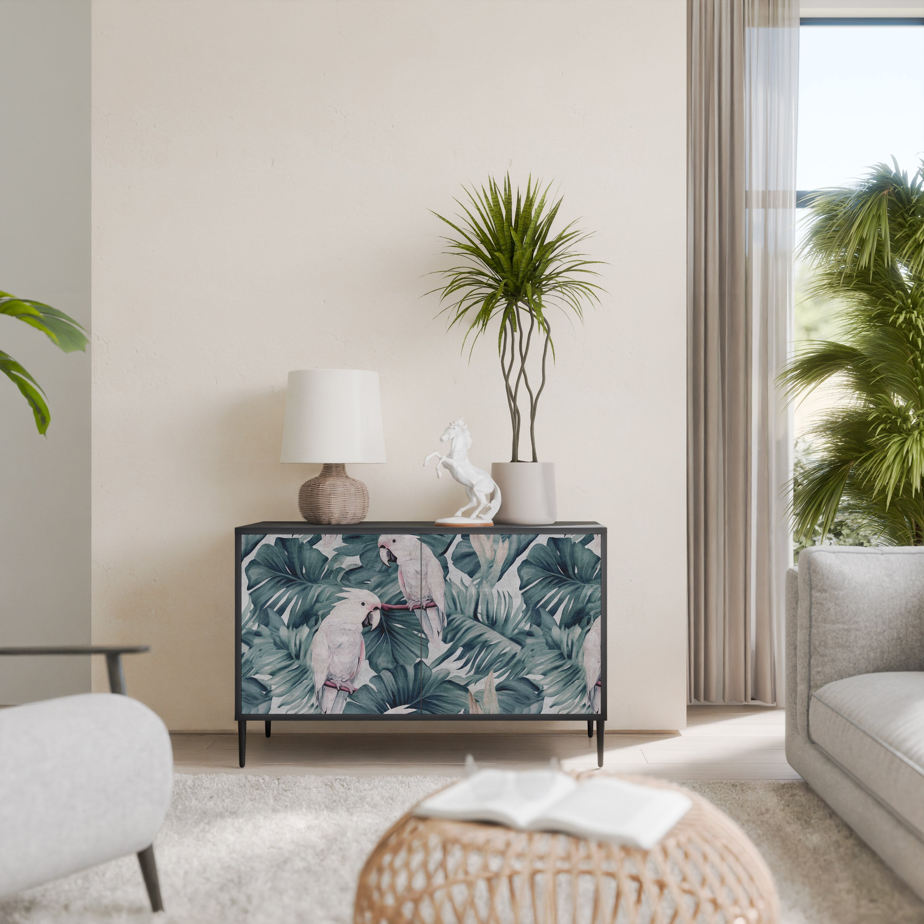 POPINJAY LOOK 2-Door Sideboard in Black Finish