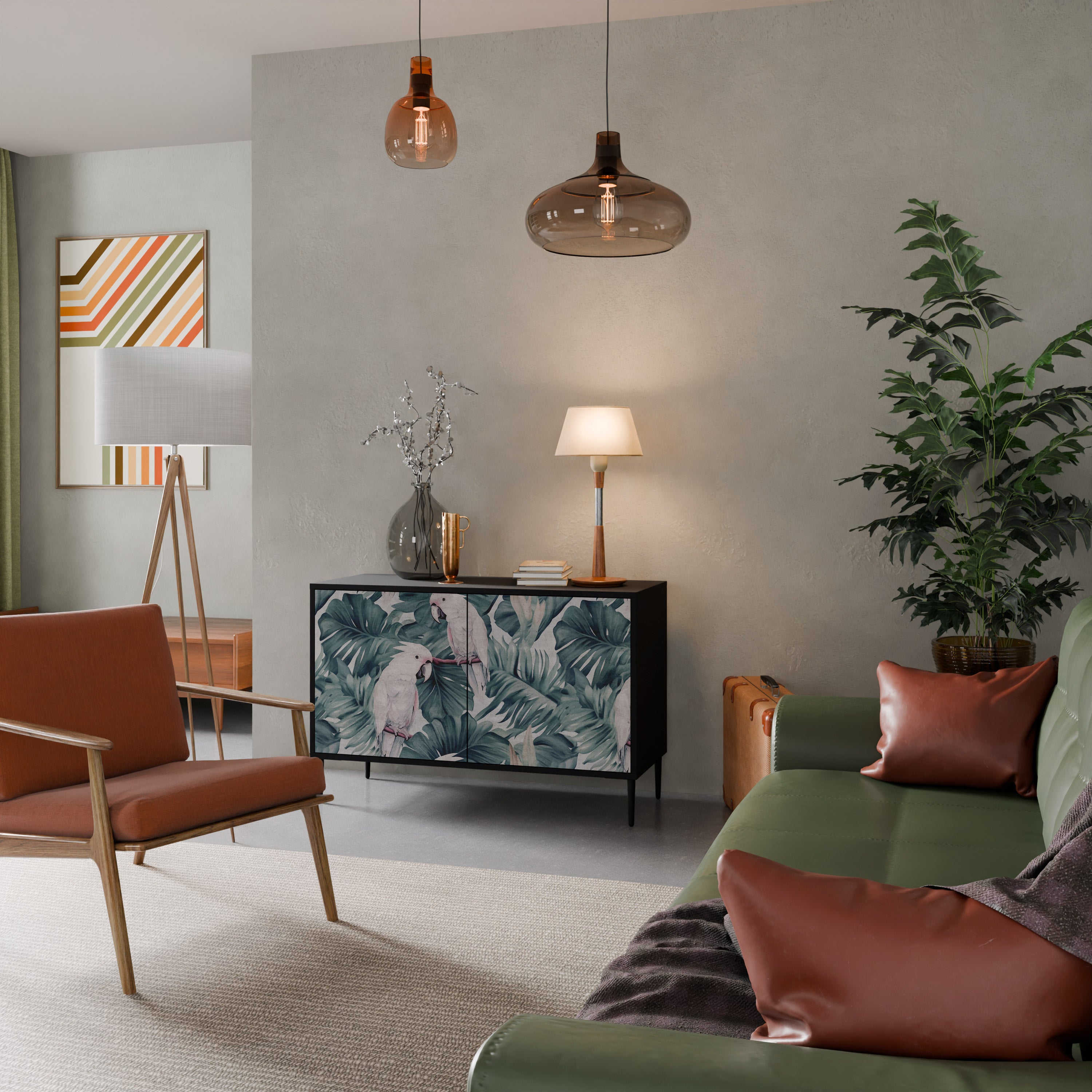 POPINJAY LOOK 2-Door Sideboard in Black Finish