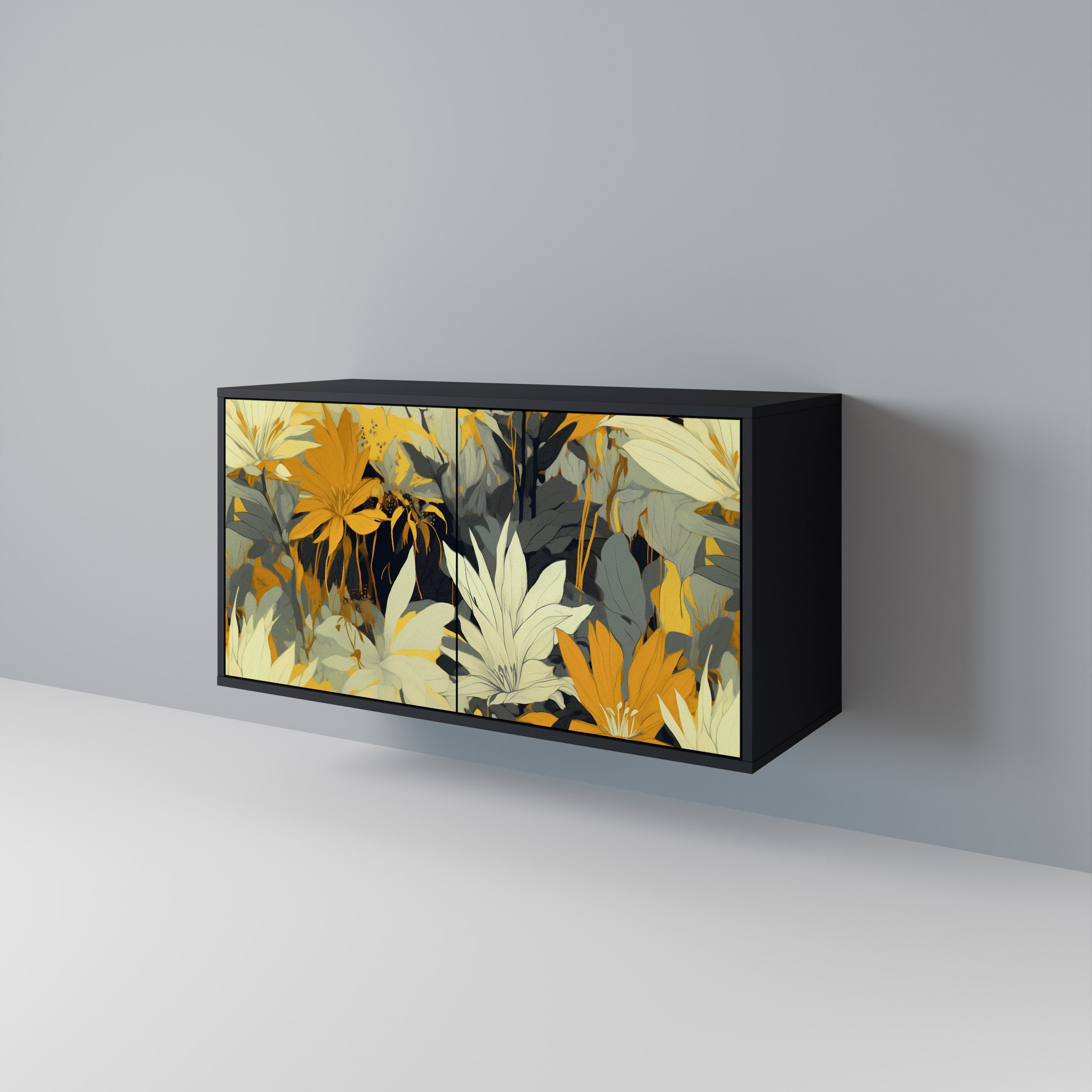 SUNKISSED LILY 2-Door Sideboard in Black Finish