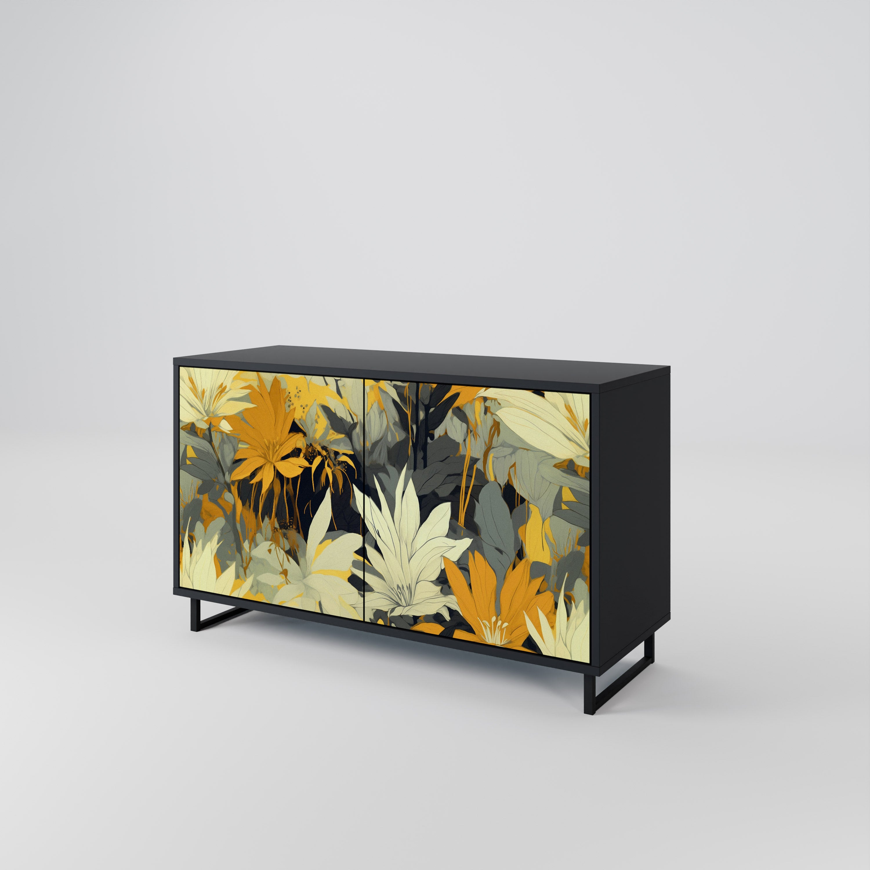 SUNKISSED LILY 2-Door Sideboard in Black Finish