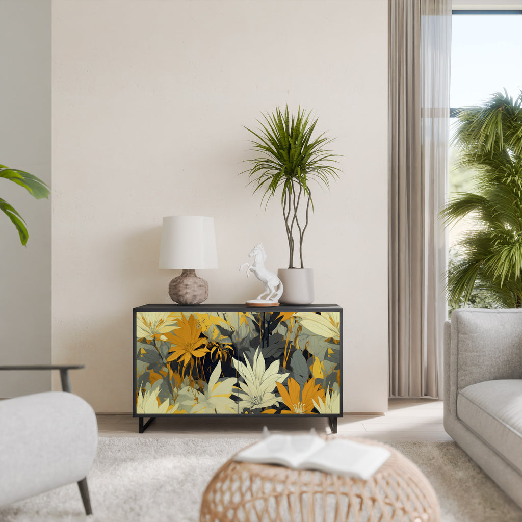 SUNKISSED LILY 2-Door Sideboard in Black Finish