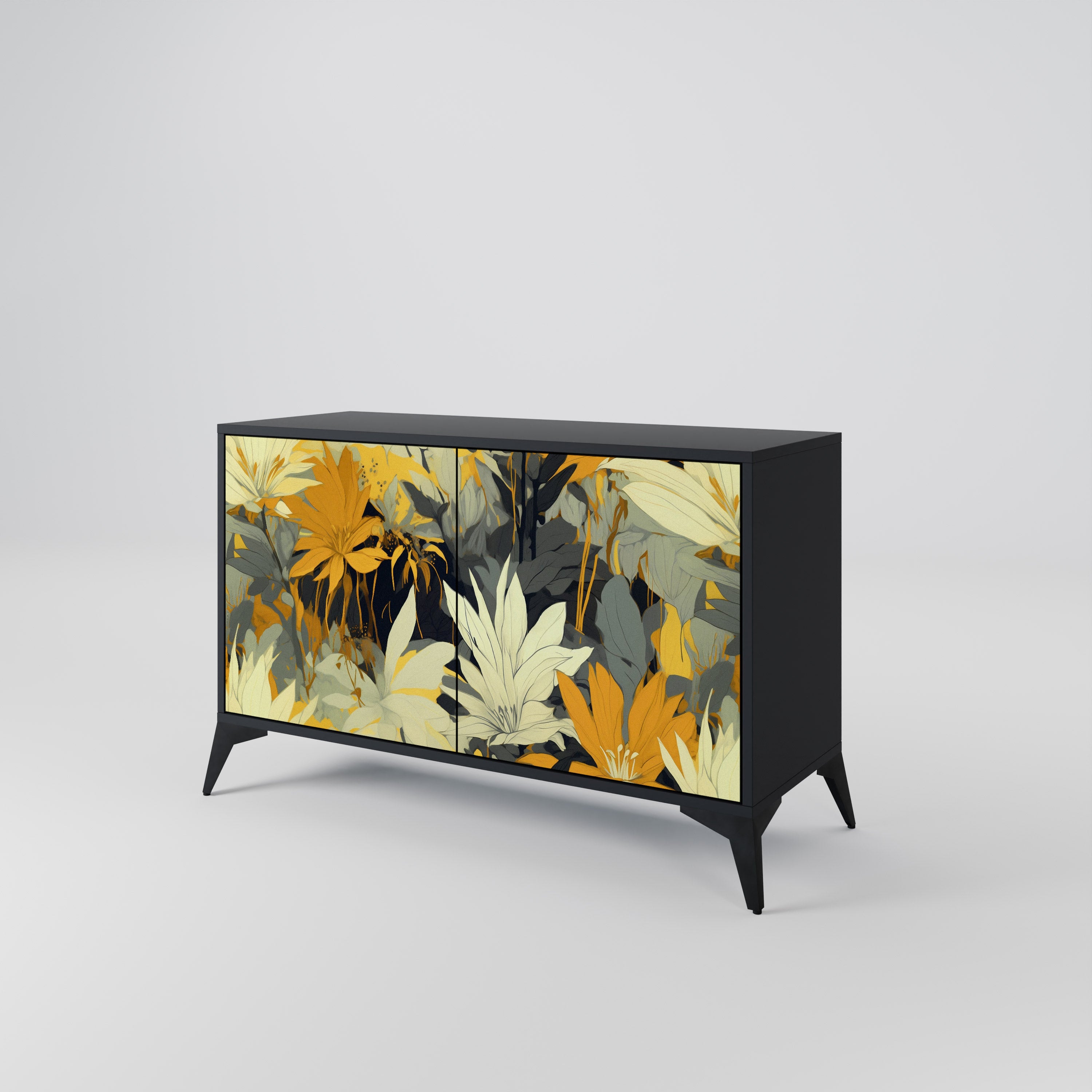 SUNKISSED LILY 2-Door Sideboard in Black Finish