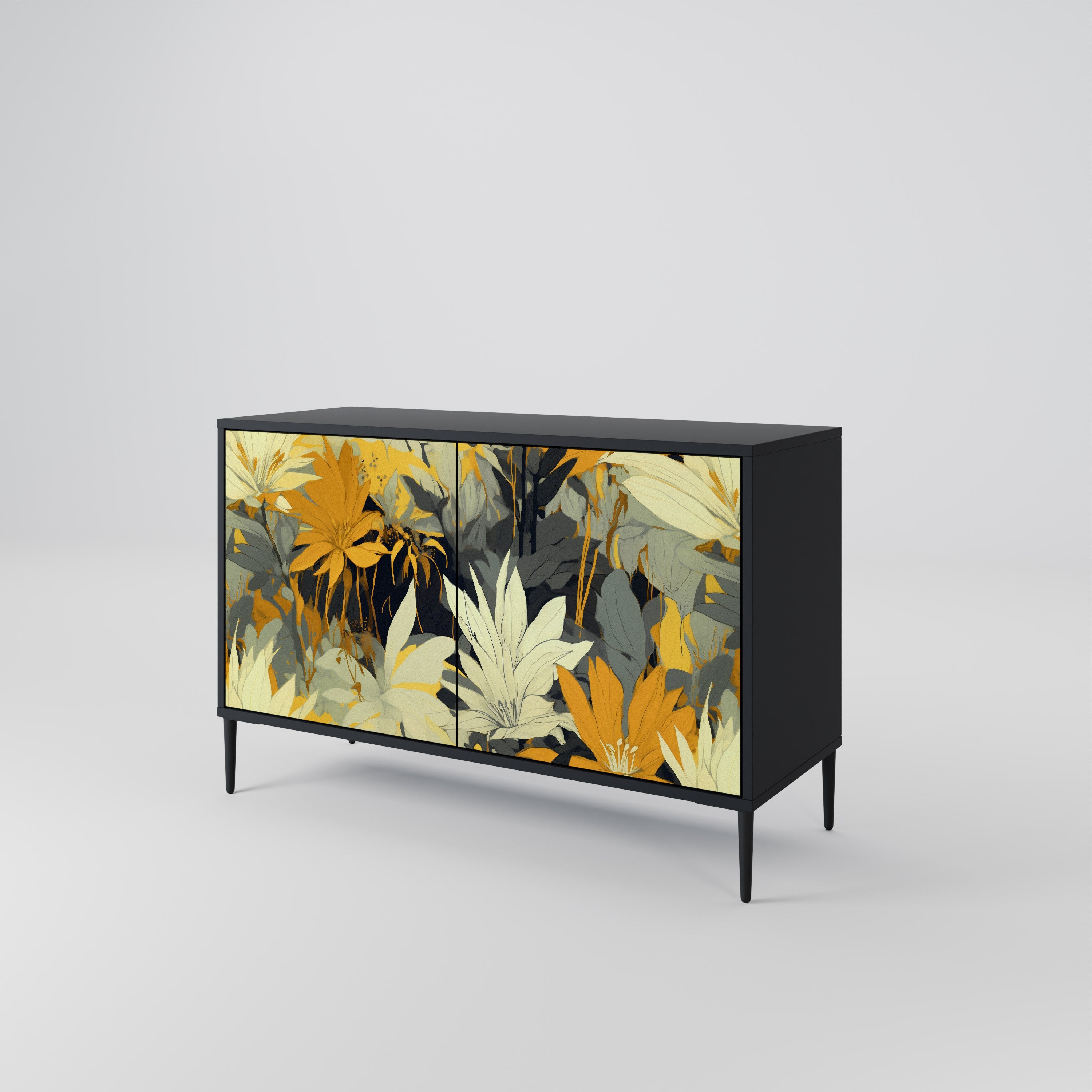 SUNKISSED LILY 2-Door Sideboard in Black Finish