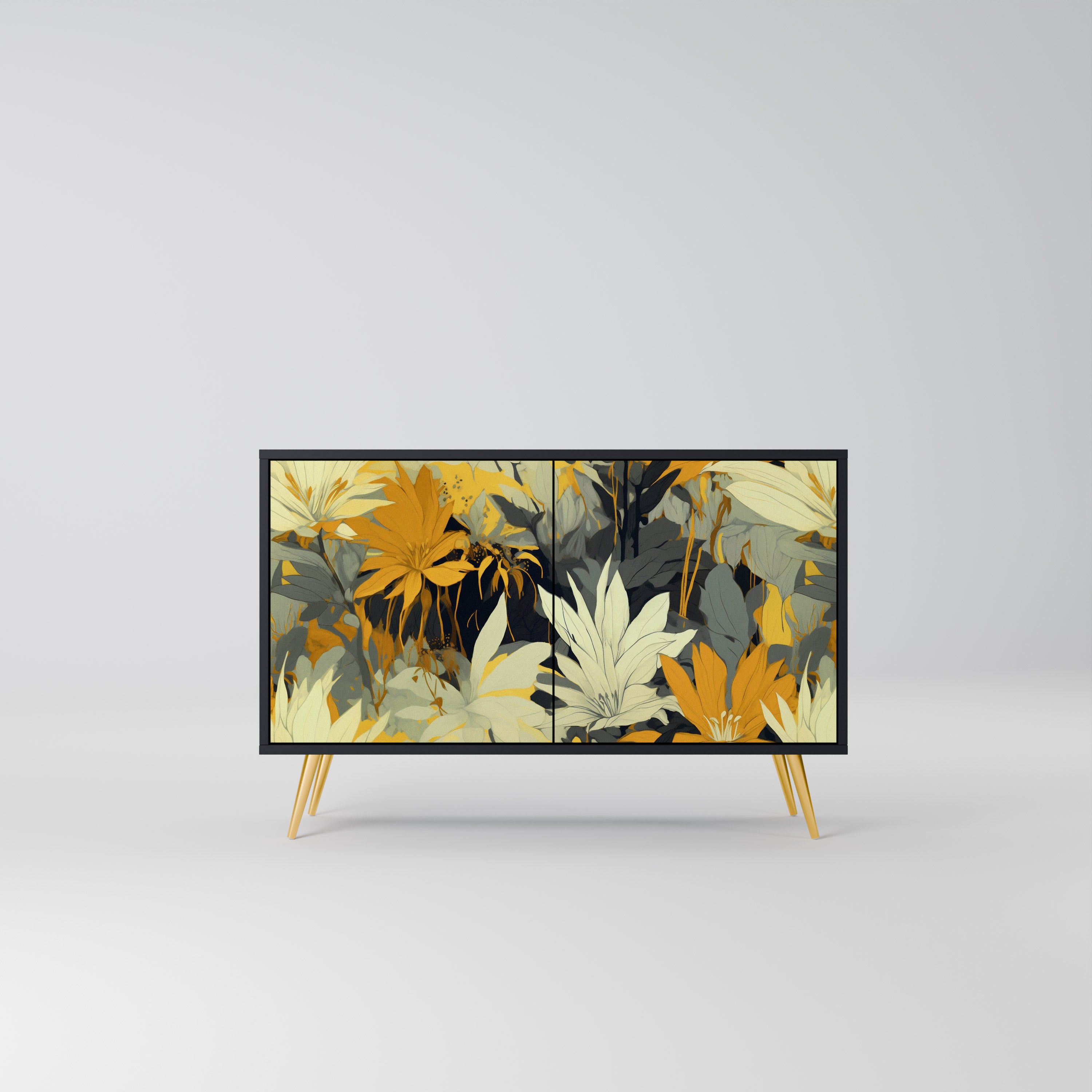 SUNKISSED LILY 2-Door Sideboard in Black Finish