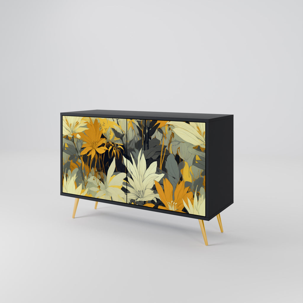 SUNKISSED LILY 2-Door Sideboard in Black Finish