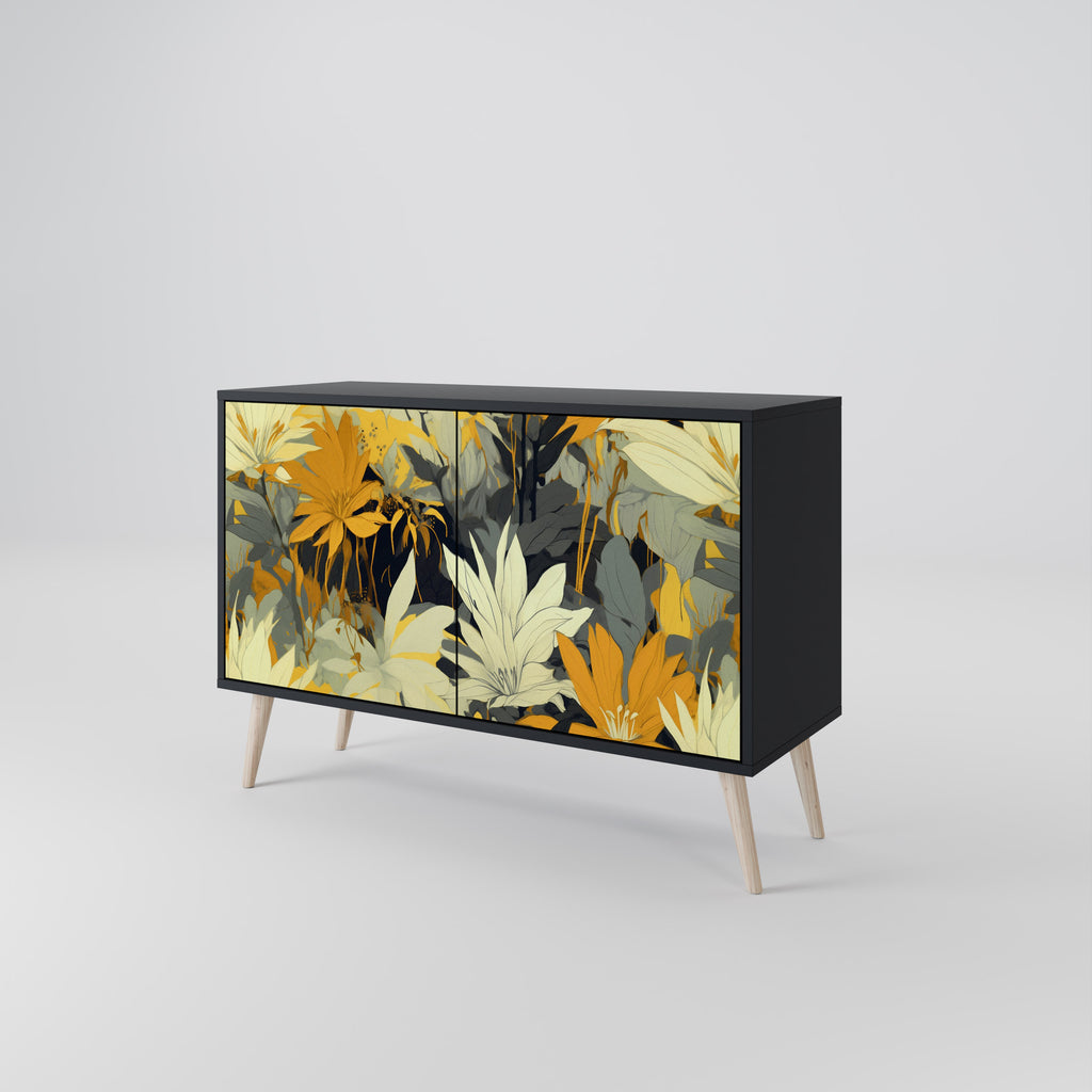 SUNKISSED LILY 2-Door Sideboard in Black Finish