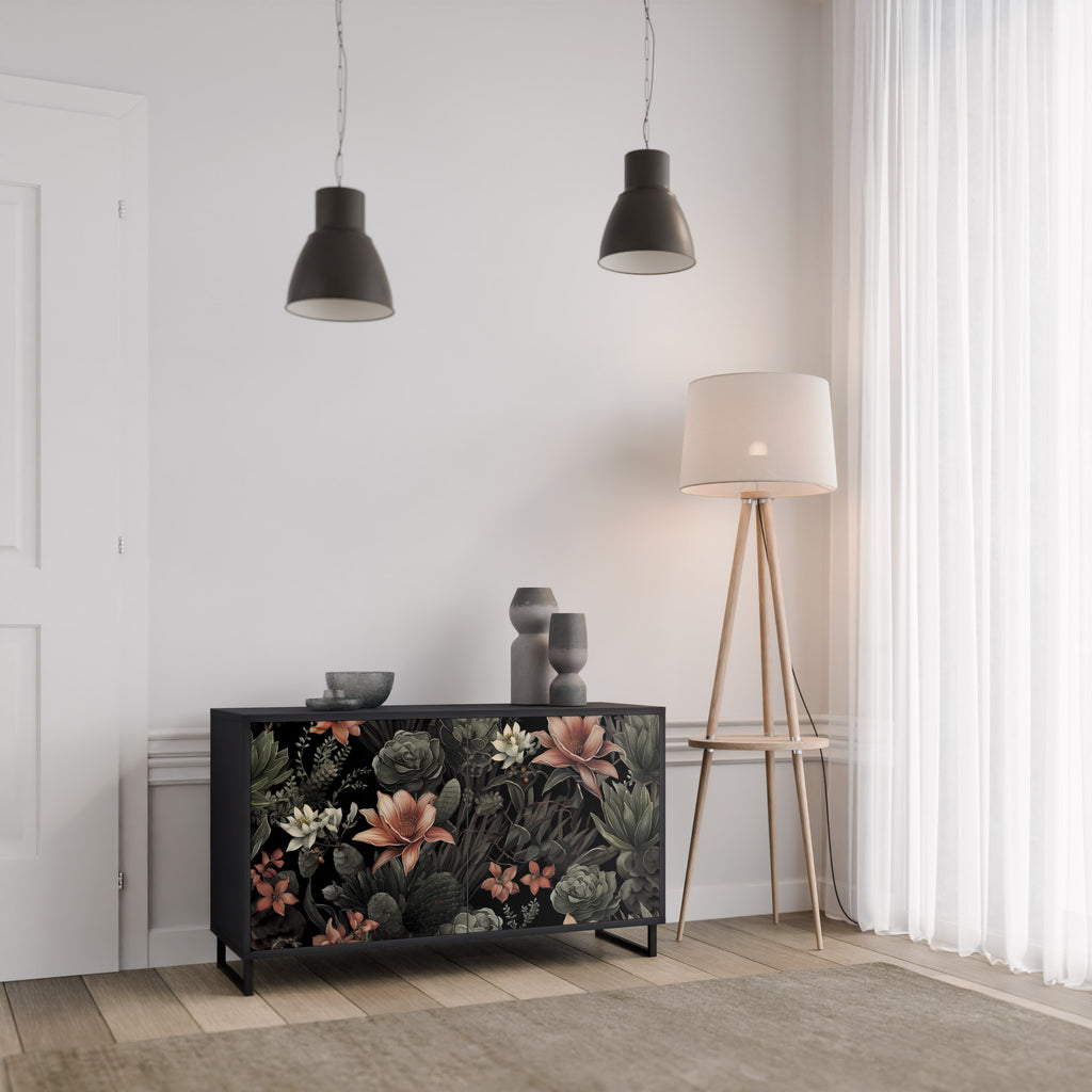 SECRET VERDURE 2-Door Sideboard in Black Finish
