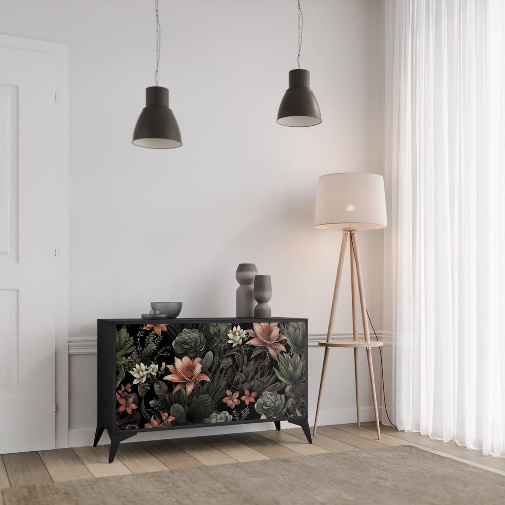 SECRET VERDURE 2-Door Sideboard in Black Finish