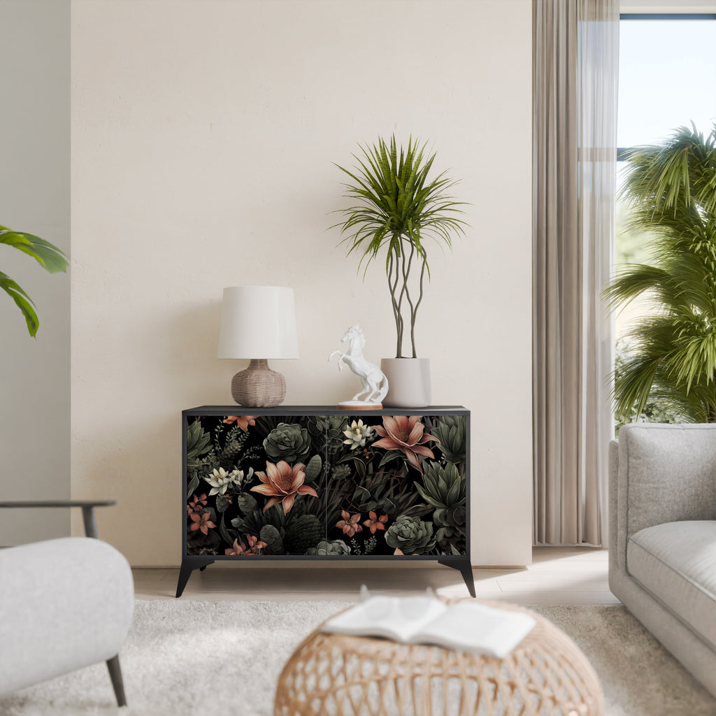 SECRET VERDURE 2-Door Sideboard in Black Finish