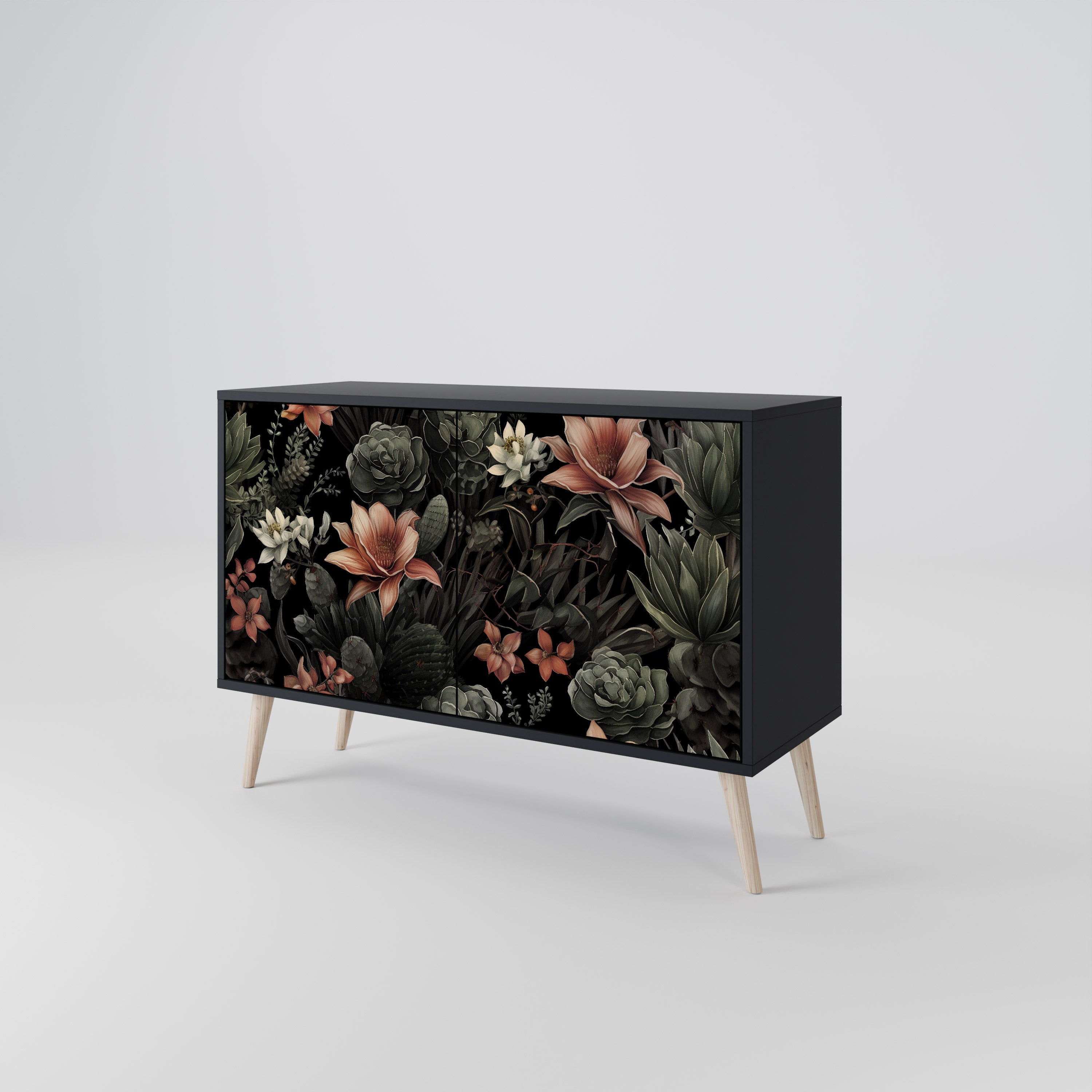 SECRET VERDURE 2-Door Sideboard in Black Finish