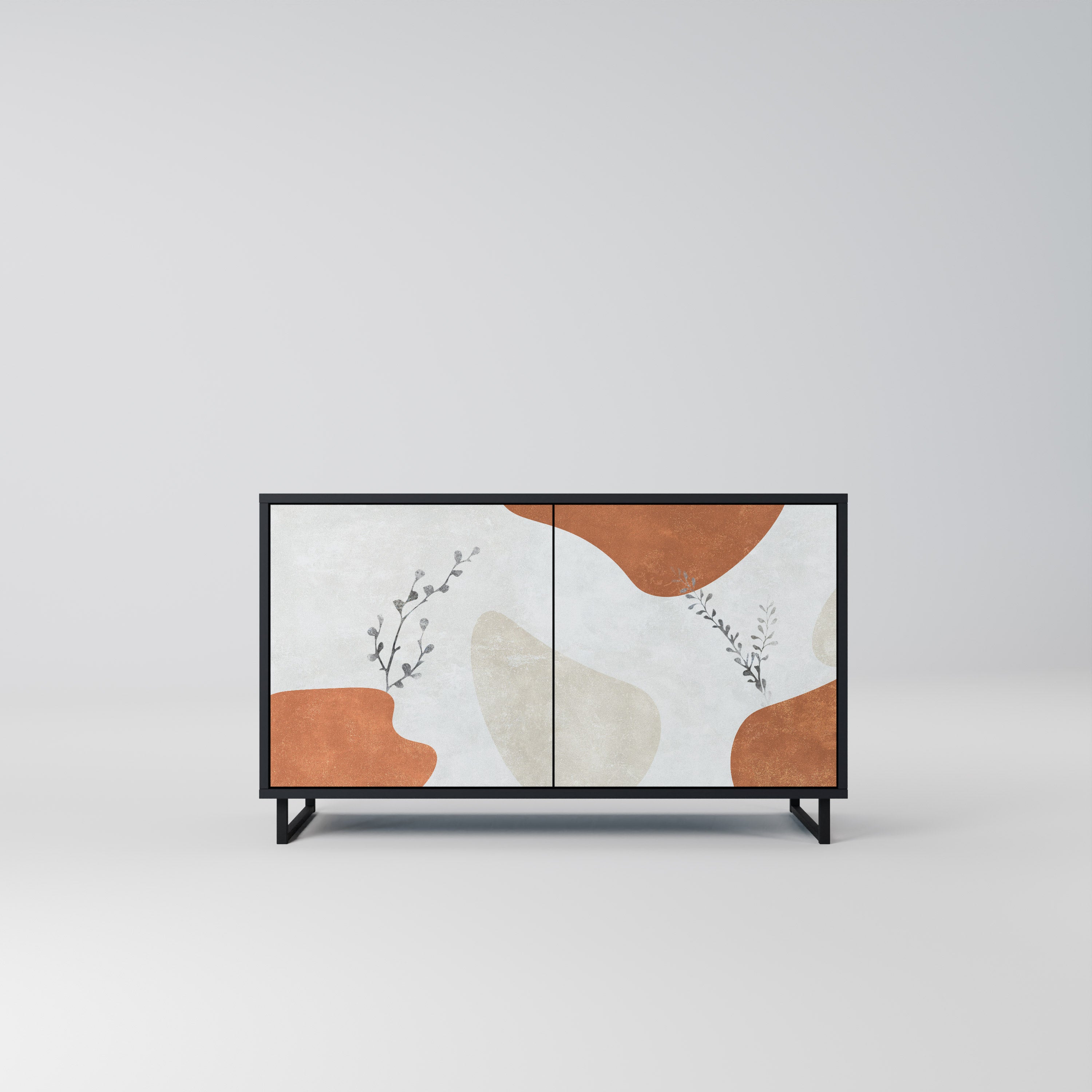 TRANQUIL TWIG 2-Door Sideboard in Black Finish