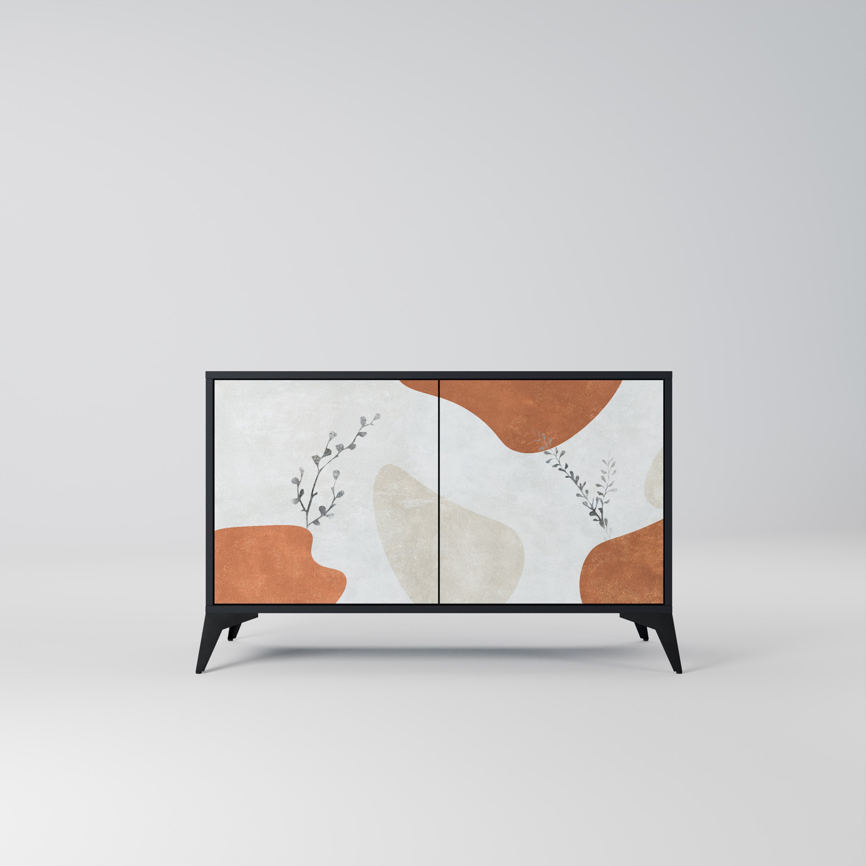 TRANQUIL TWIG 2-Door Sideboard in Black Finish