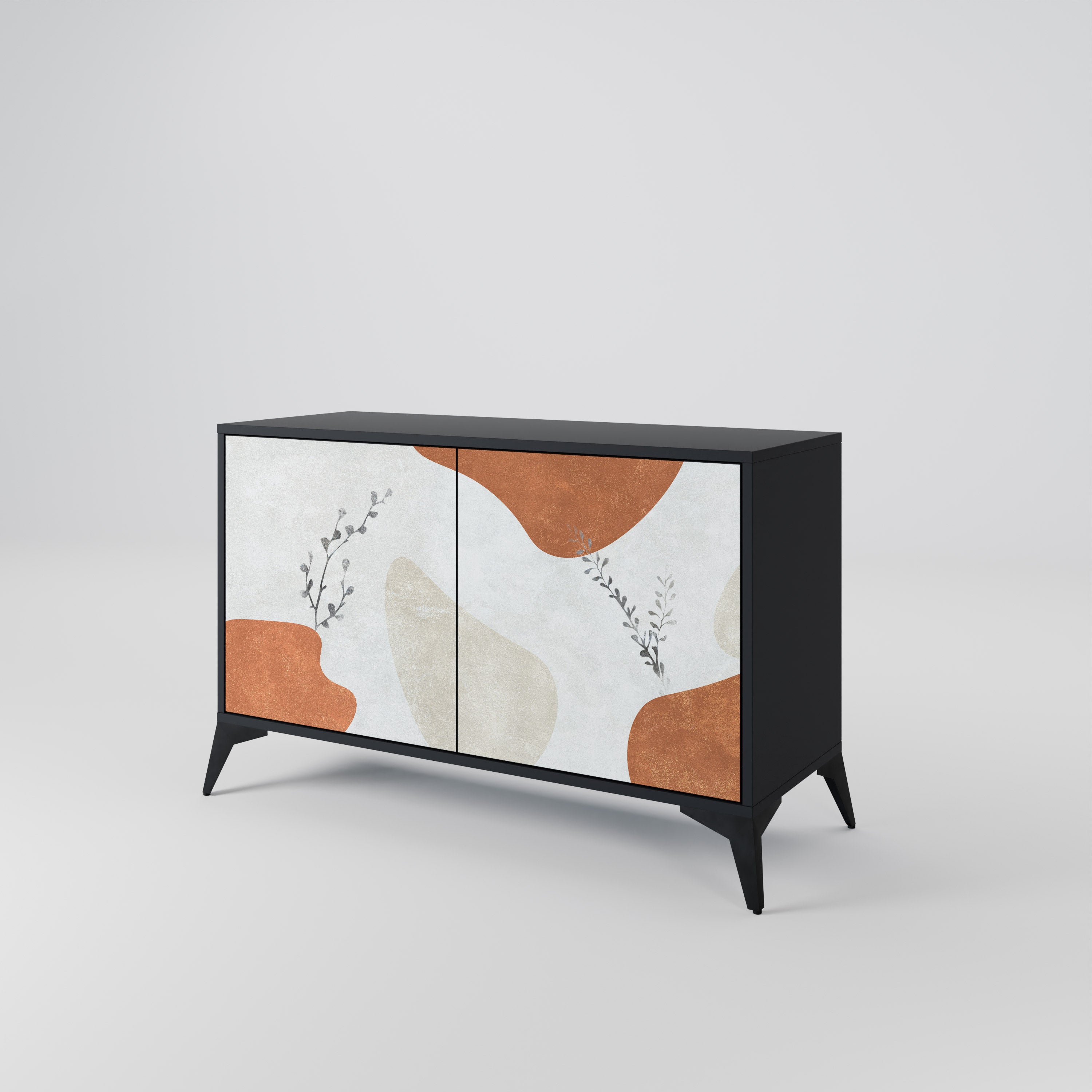 TRANQUIL TWIG 2-Door Sideboard in Black Finish