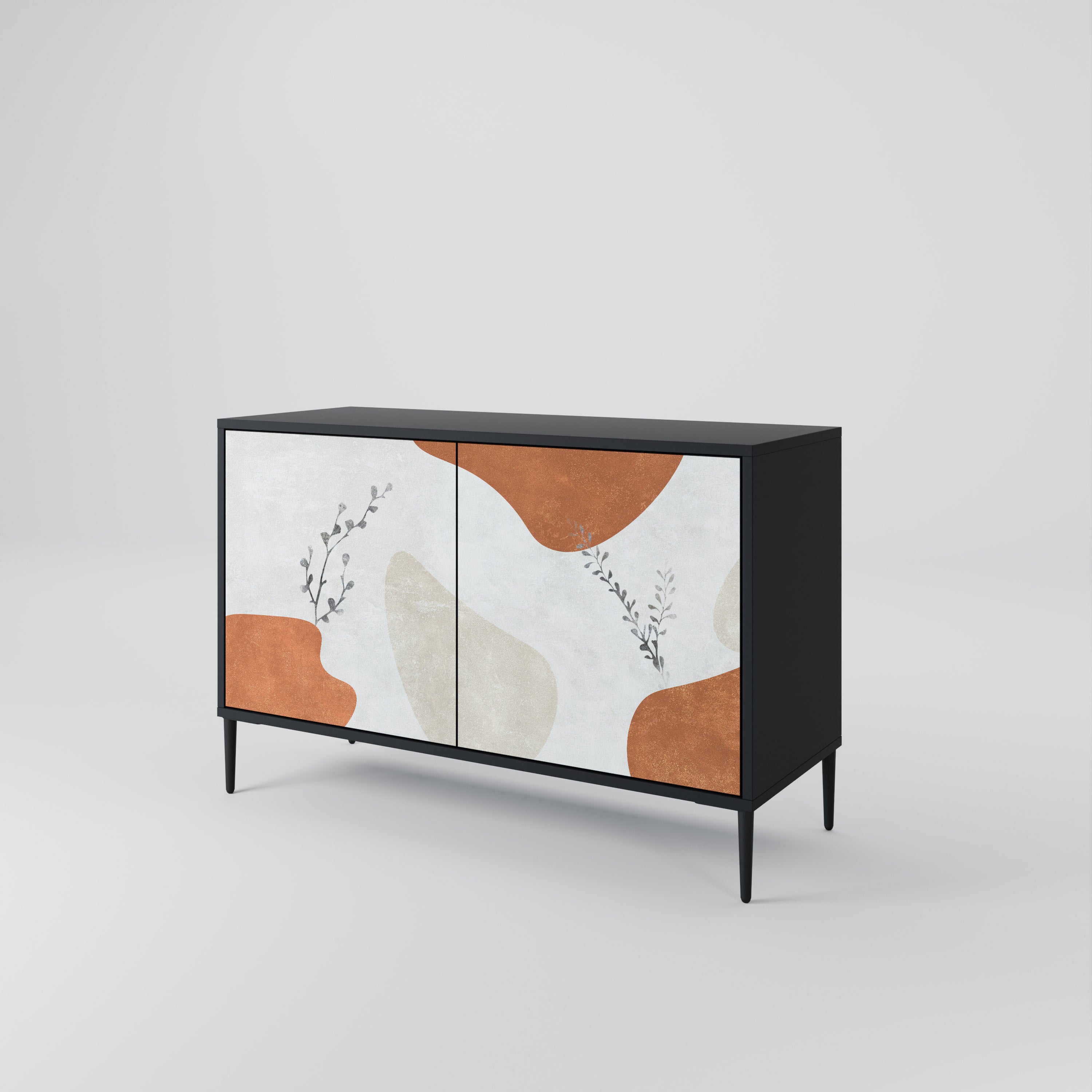 TRANQUIL TWIG 2-Door Sideboard in Black Finish