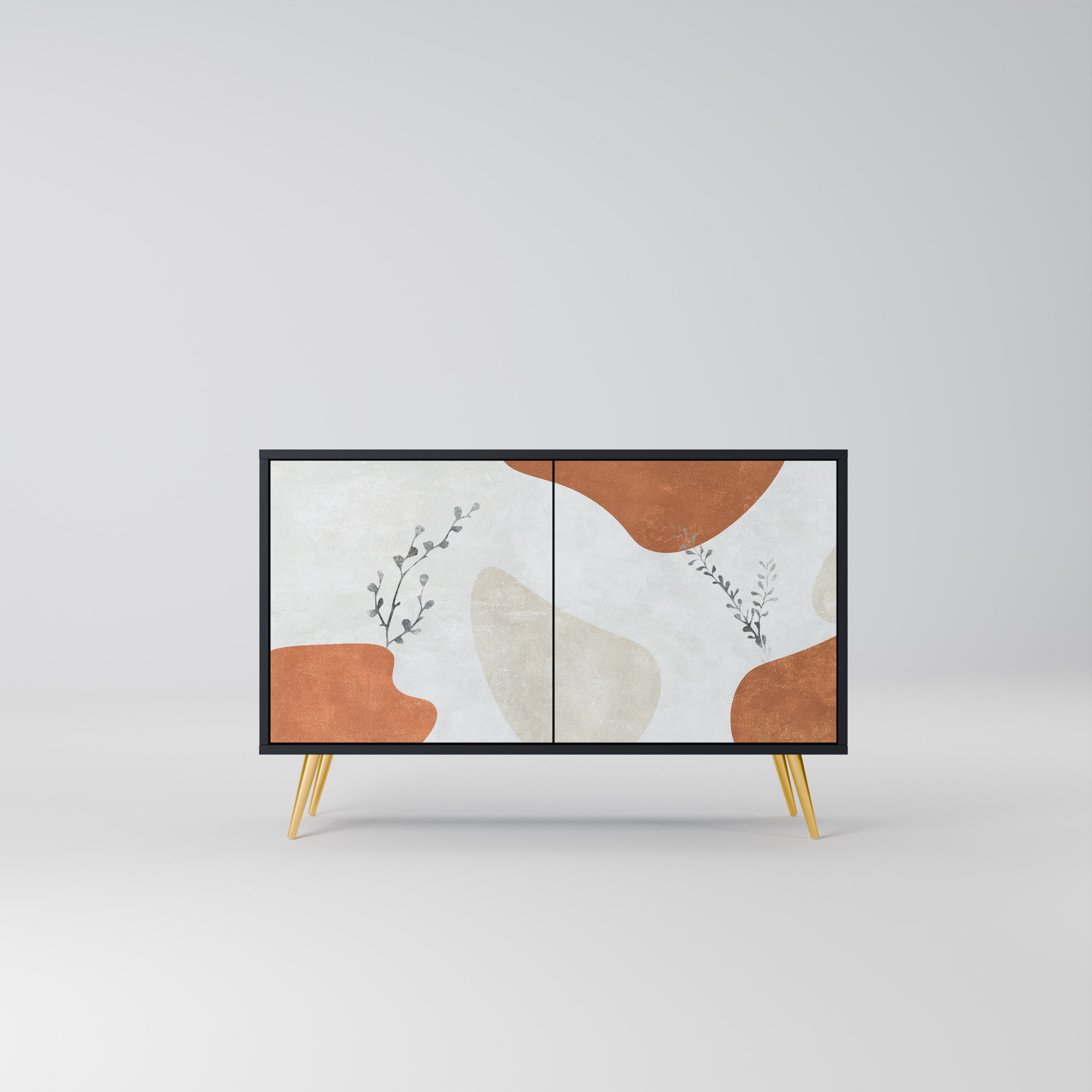 TRANQUIL TWIG 2-Door Sideboard in Black Finish