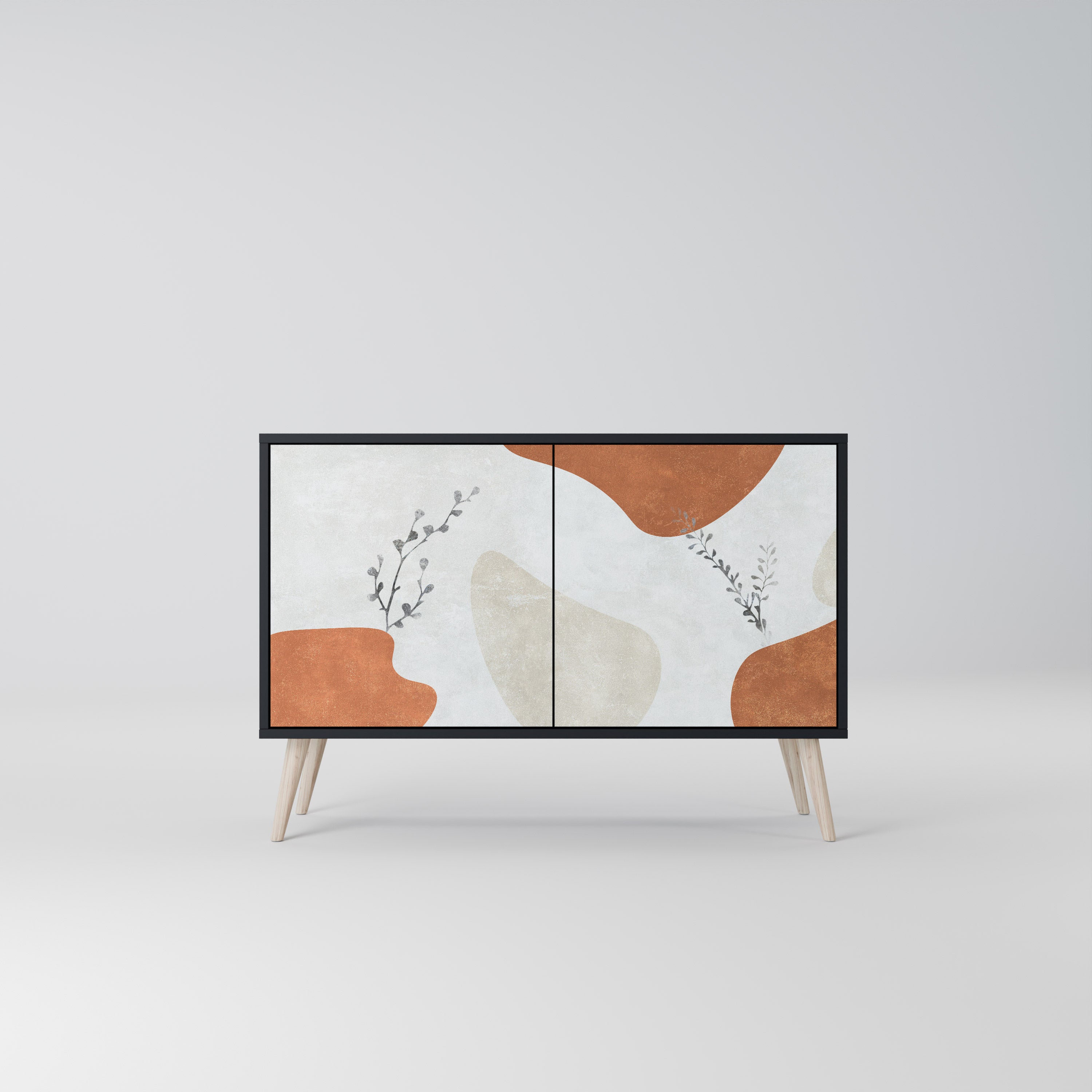 TRANQUIL TWIG 2-Door Sideboard in Black Finish