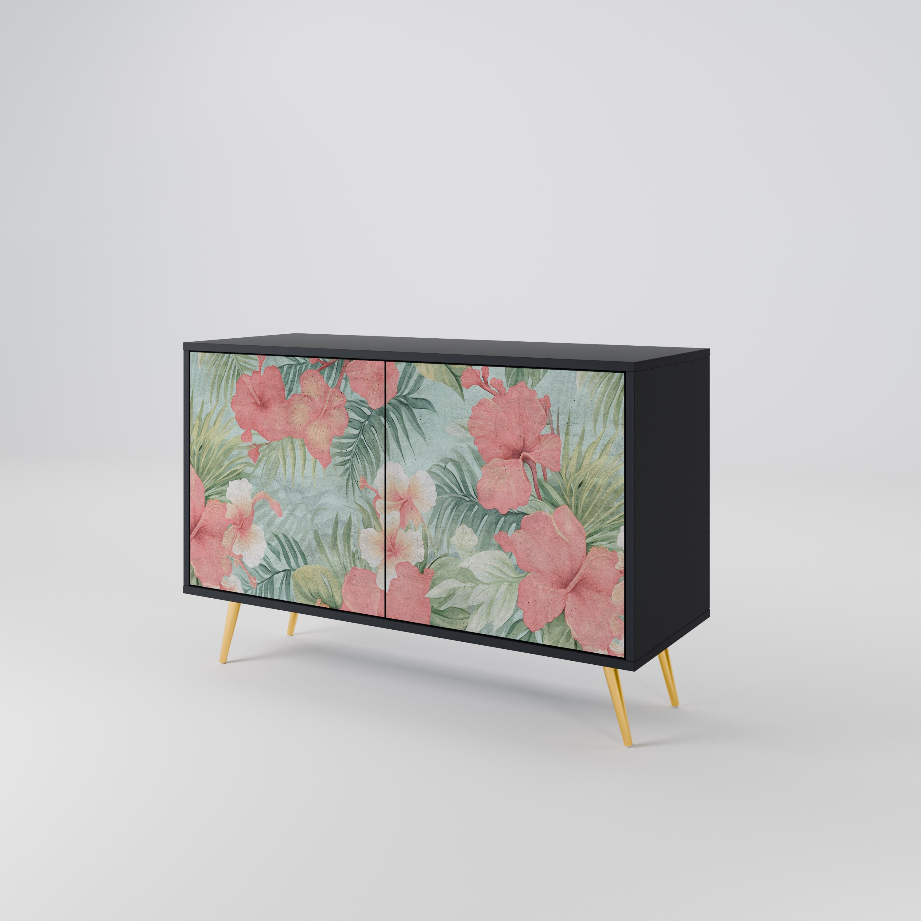 HAWAIIAN SPIRIT 2-Door Sideboard in Black Finish