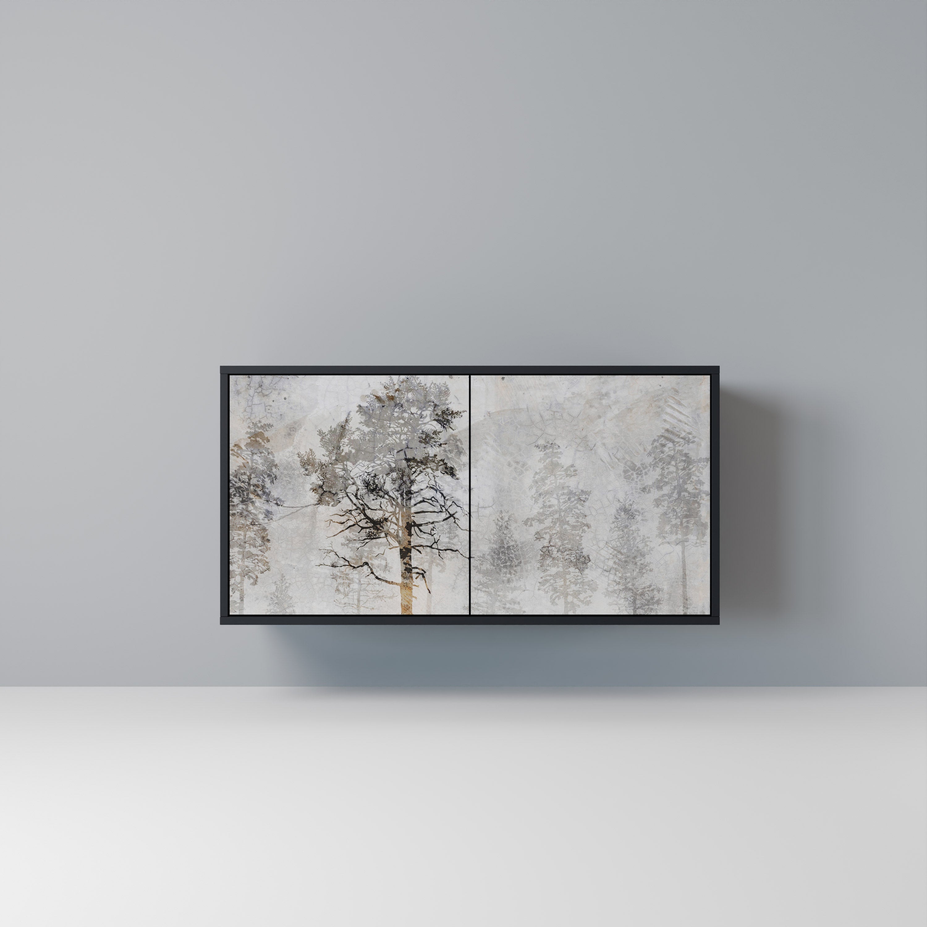 FADE IN THE TREES 2-Door Sideboard in Black Finish