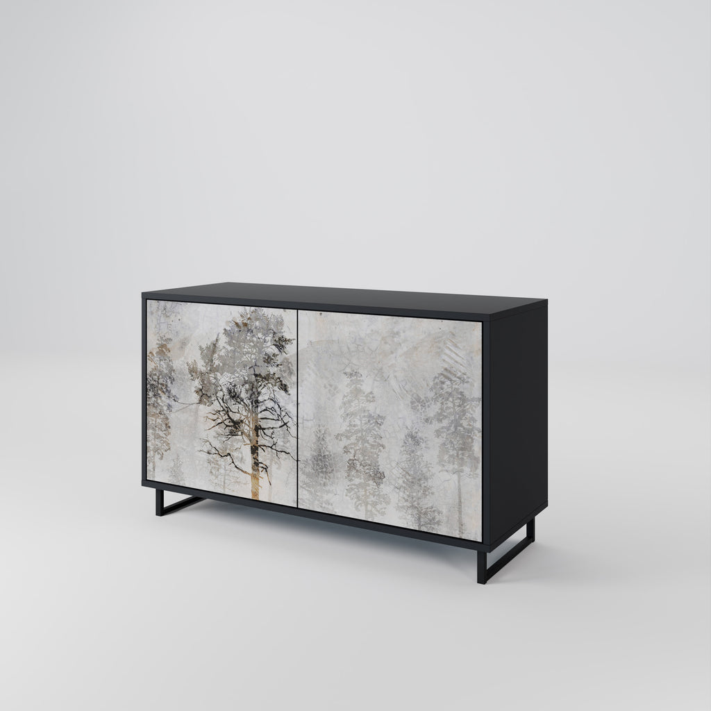 FADE IN THE TREES 2-Door Sideboard in Black Finish
