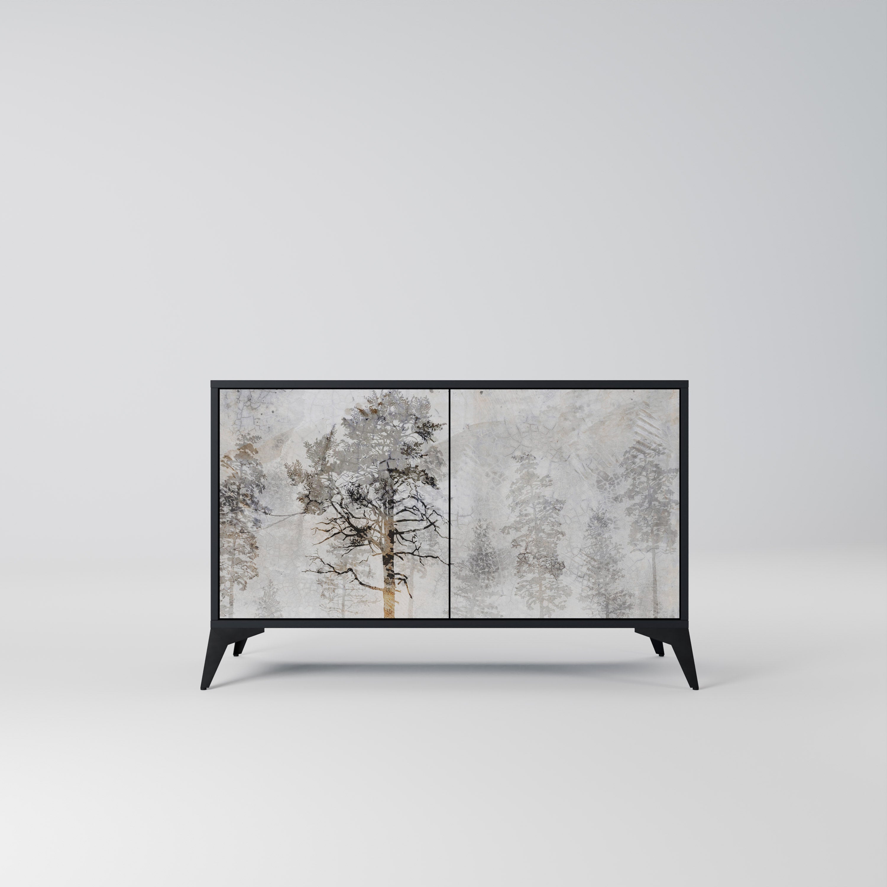 FADE IN THE TREES 2-Door Sideboard in Black Finish