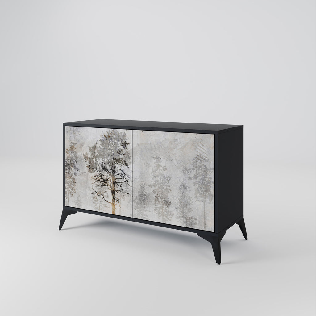 FADE IN THE TREES 2-Door Sideboard in Black Finish