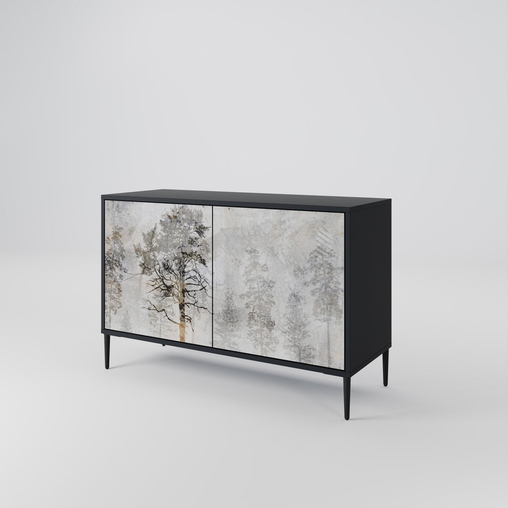FADE IN THE TREES 2-Door Sideboard in Black Finish