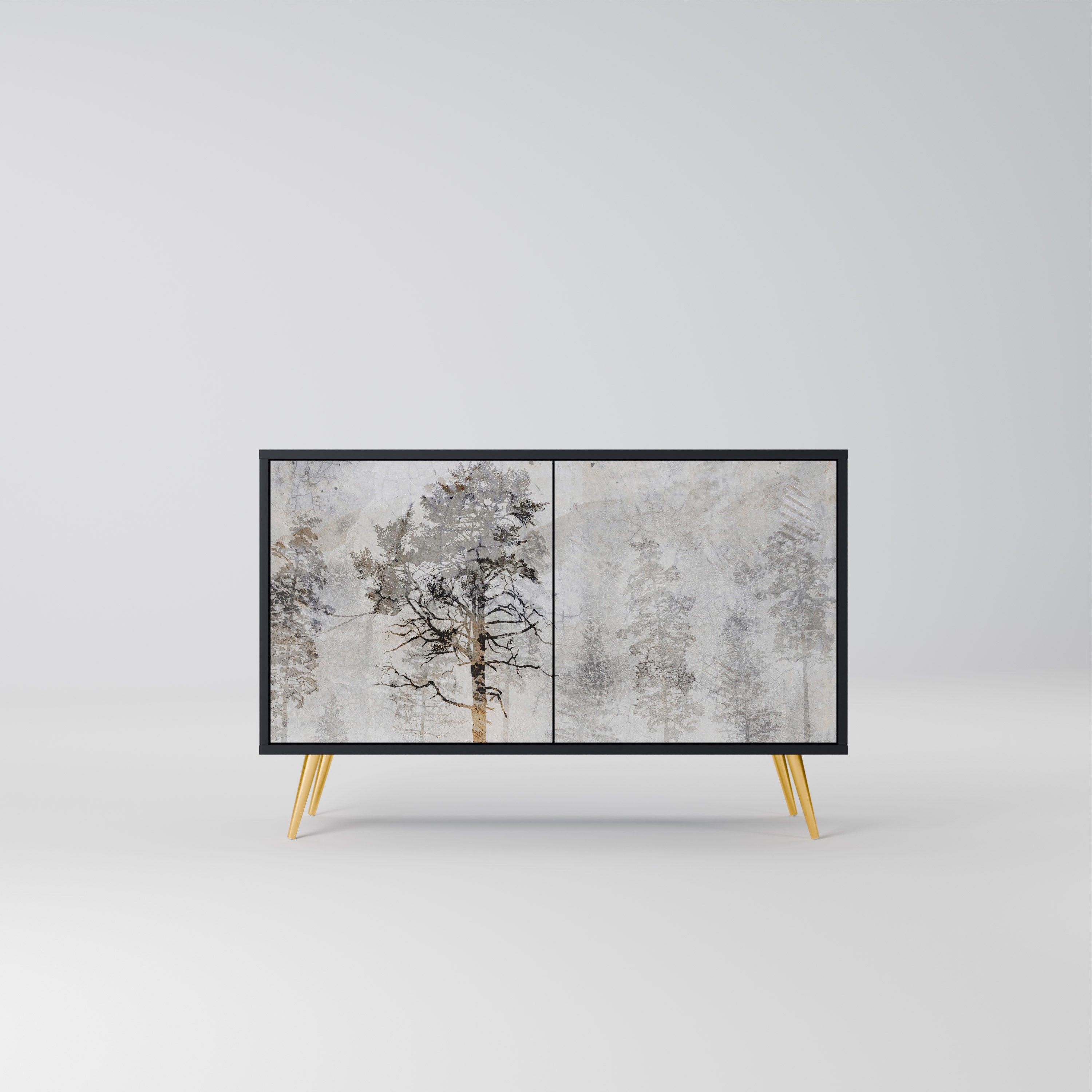 FADE IN THE TREES 2-Door Sideboard in Black Finish