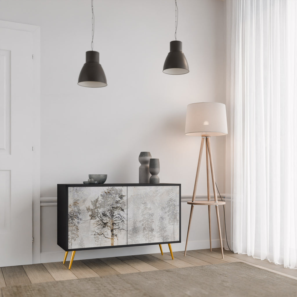 FADE IN THE TREES 2-Door Sideboard in Black Finish