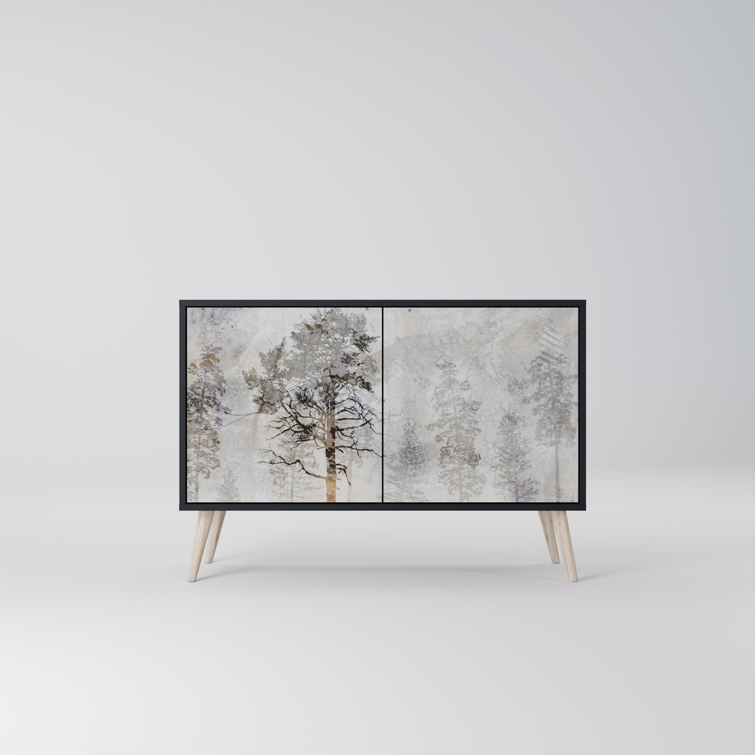 FADE IN THE TREES 2-Door Sideboard in Black Finish